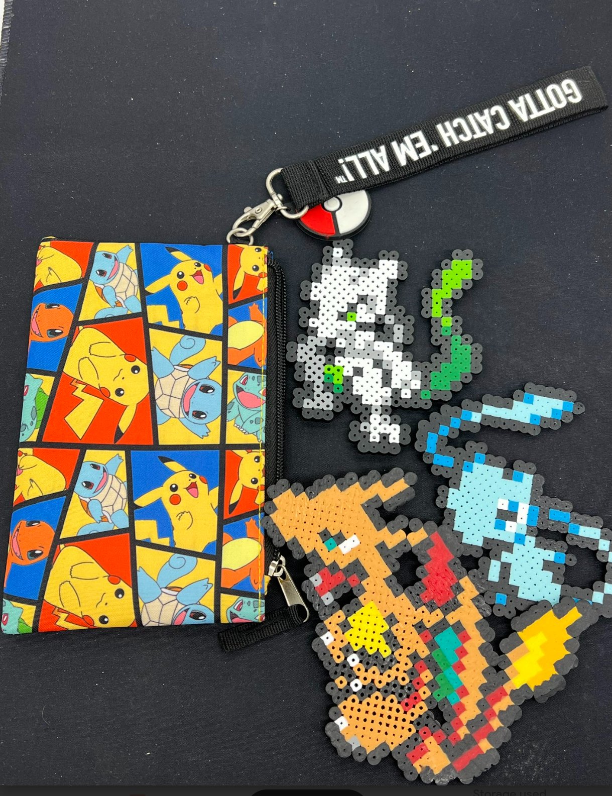 Auction Lot 137: Pokemon Themed Coin Pouch Zipper Bag With 3d Printed Inserts