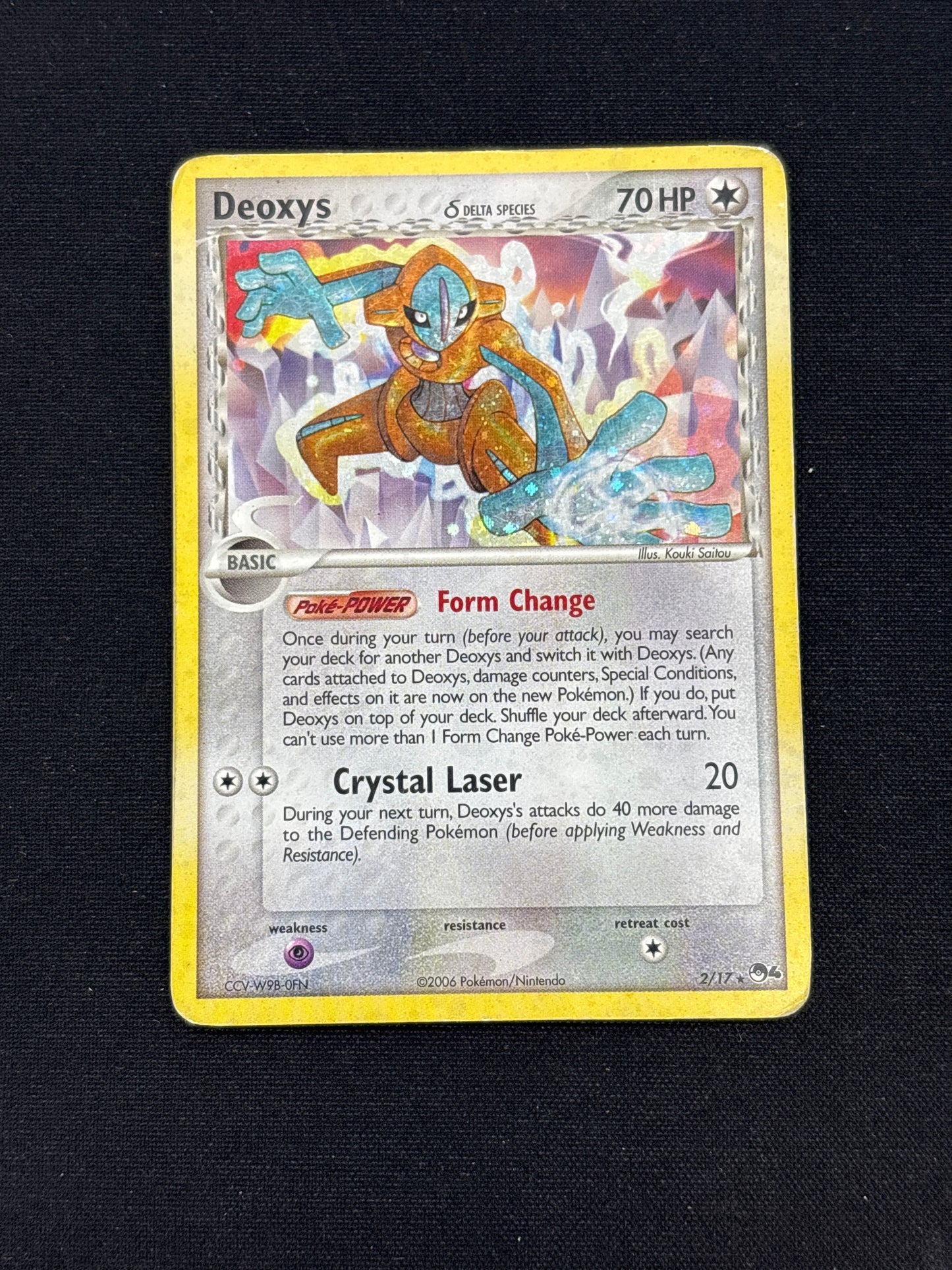 Auction Lot 234: Deoxys Delta Species Holo Pokemon Card Conditions Vary