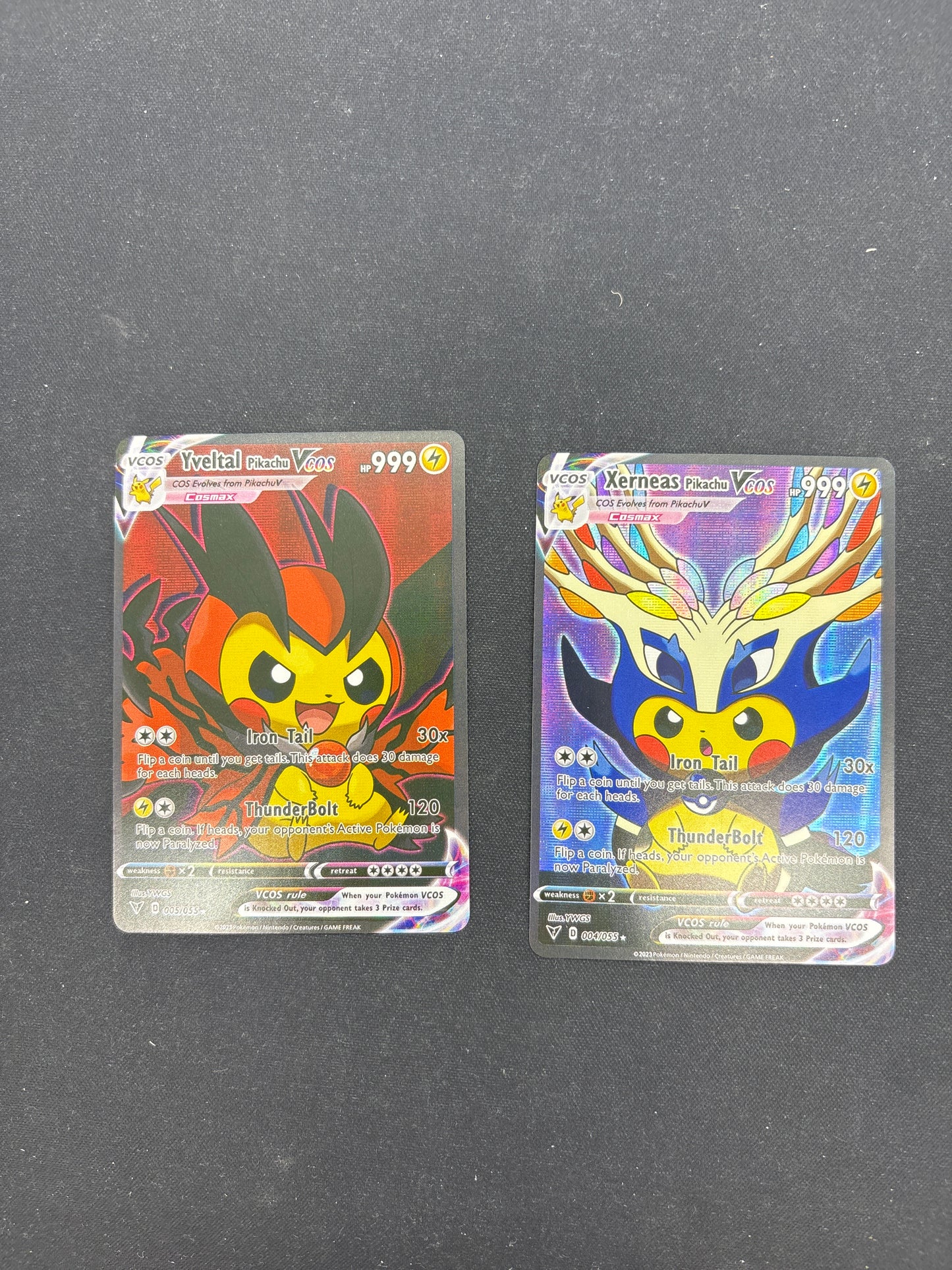 Auction Lot 32: Pokemon Cards CUSTOM Pikachu Lot of 2 Condition Vary