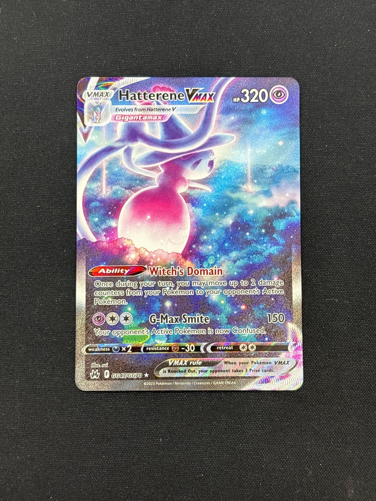 Auction Lot 263: Hatterene VMAX Full Art Card Conditions Vary