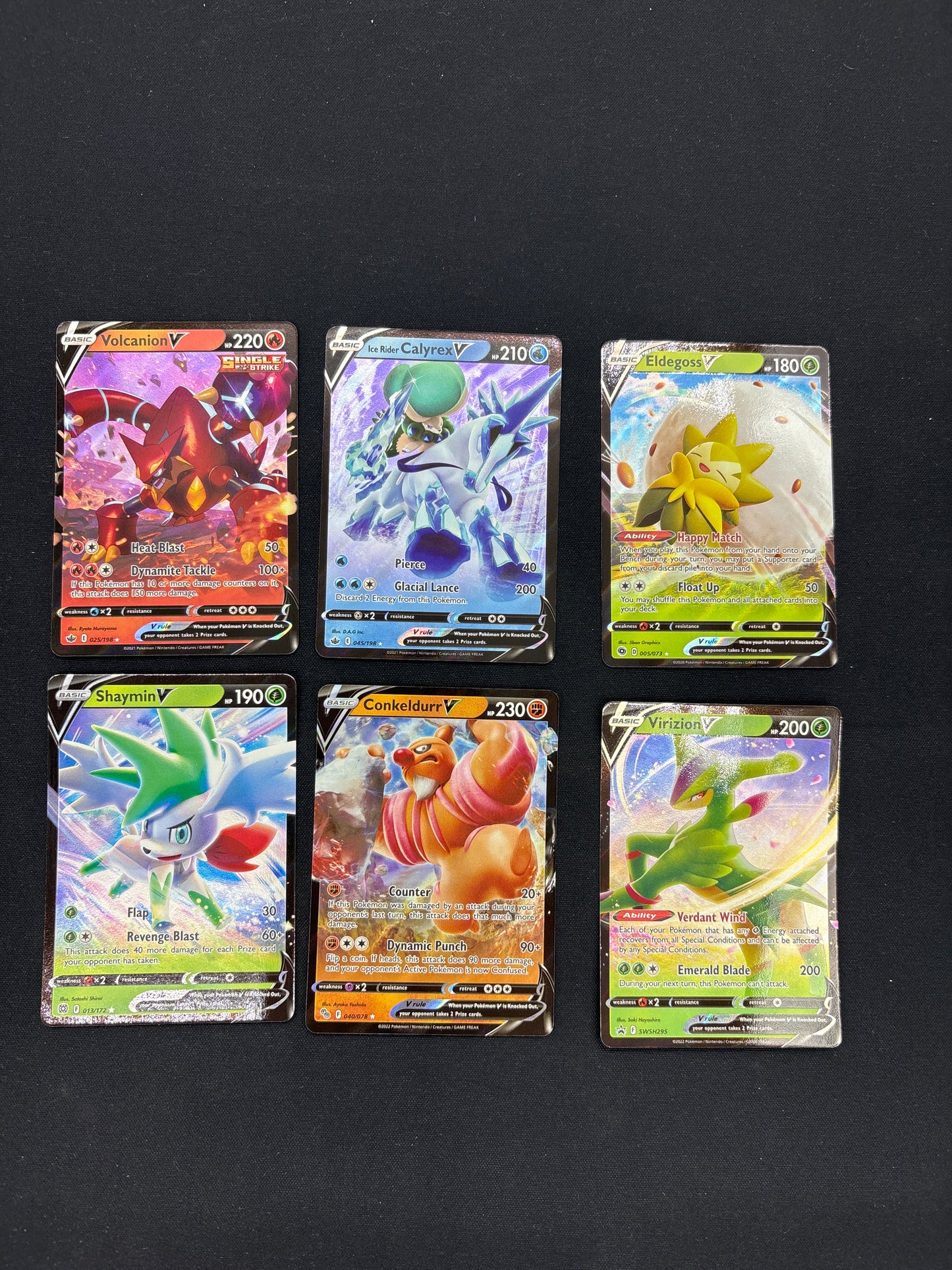 Auction Lot 70: Pokemon SWSH Full Art V Card Lot Conditions Vary