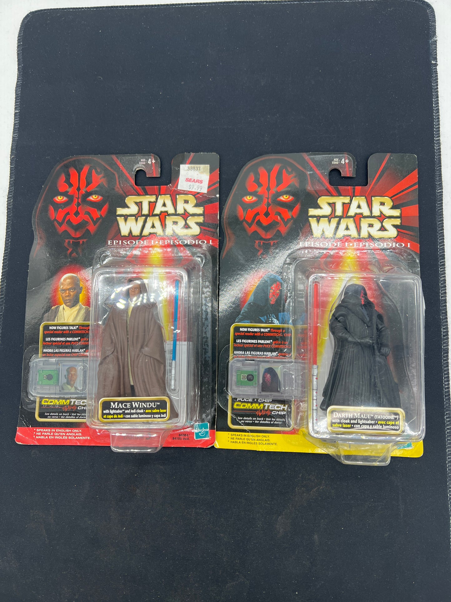 Auction Lot 67:Star Wars Mace Windu Darth Maul Hasbro Figures Set of 2