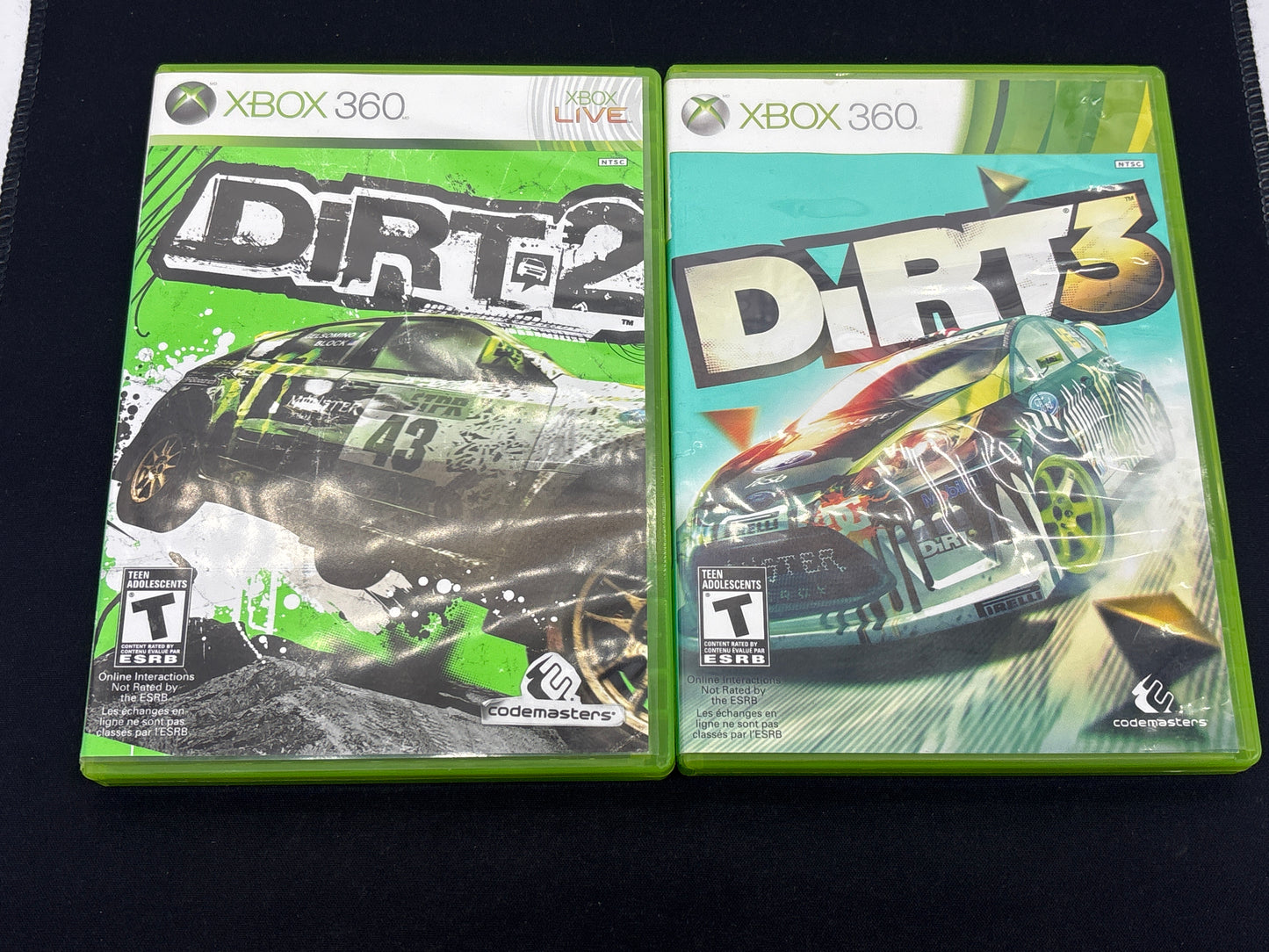 Auction Lot 212: XBOX 360 Video Game Lot of 2 Dirt 2 Dirt 3 CIB