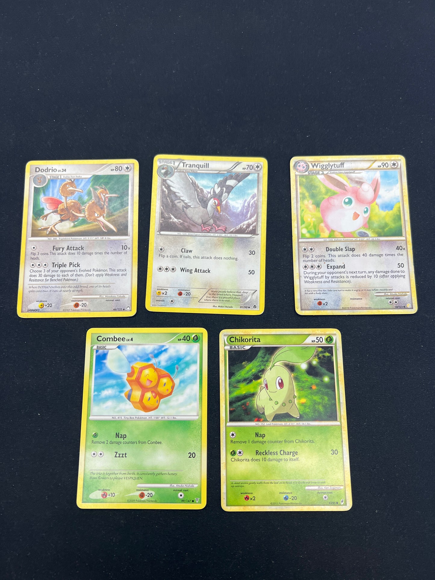 Auction Lot 139: Pokemon Cards Lot of 5 Mid Era Commons Uncommons Conditions Vary