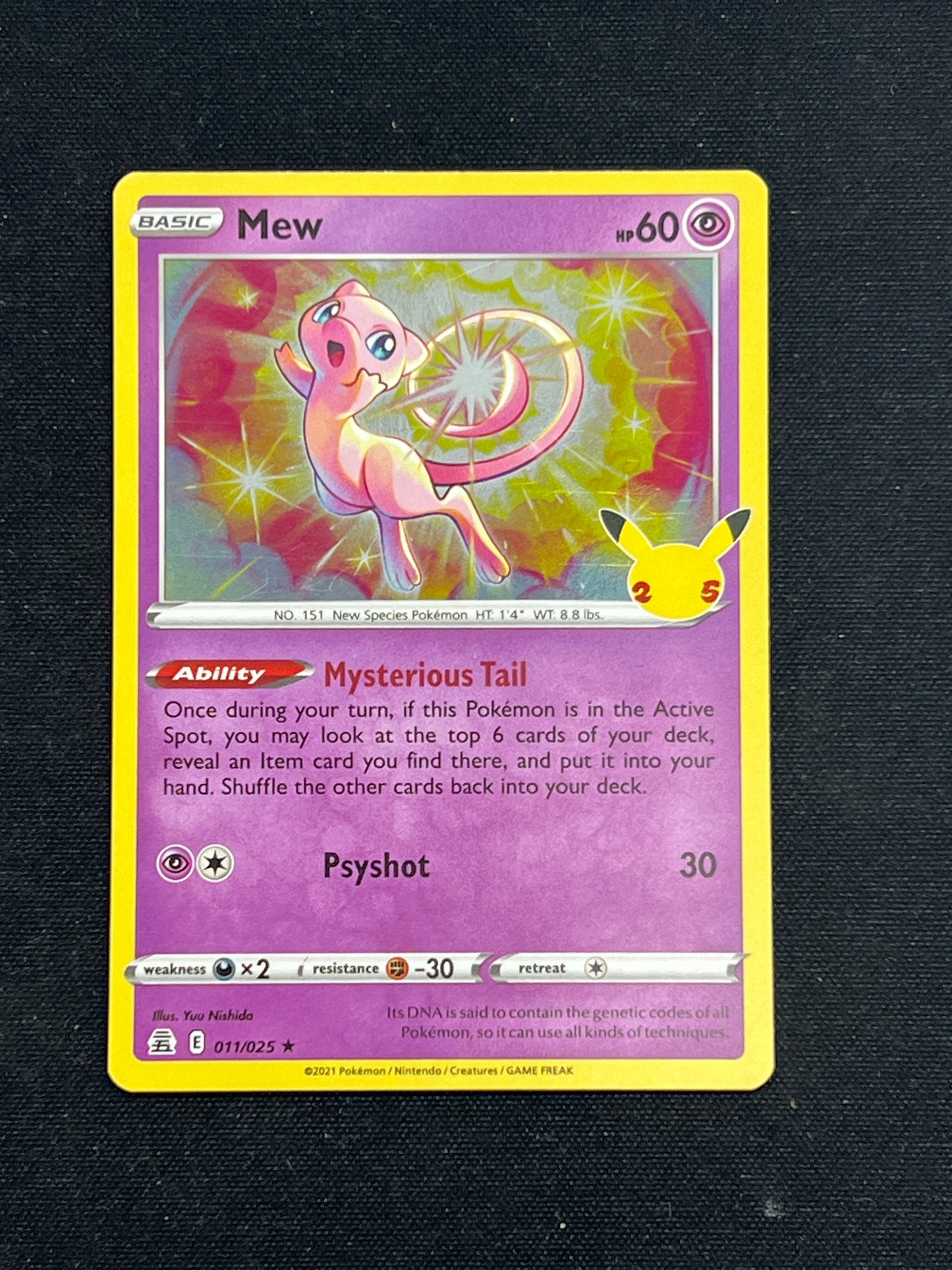 Auction Lot 392: Pokemon Cards Mew Celebrations Holo Condition Vary