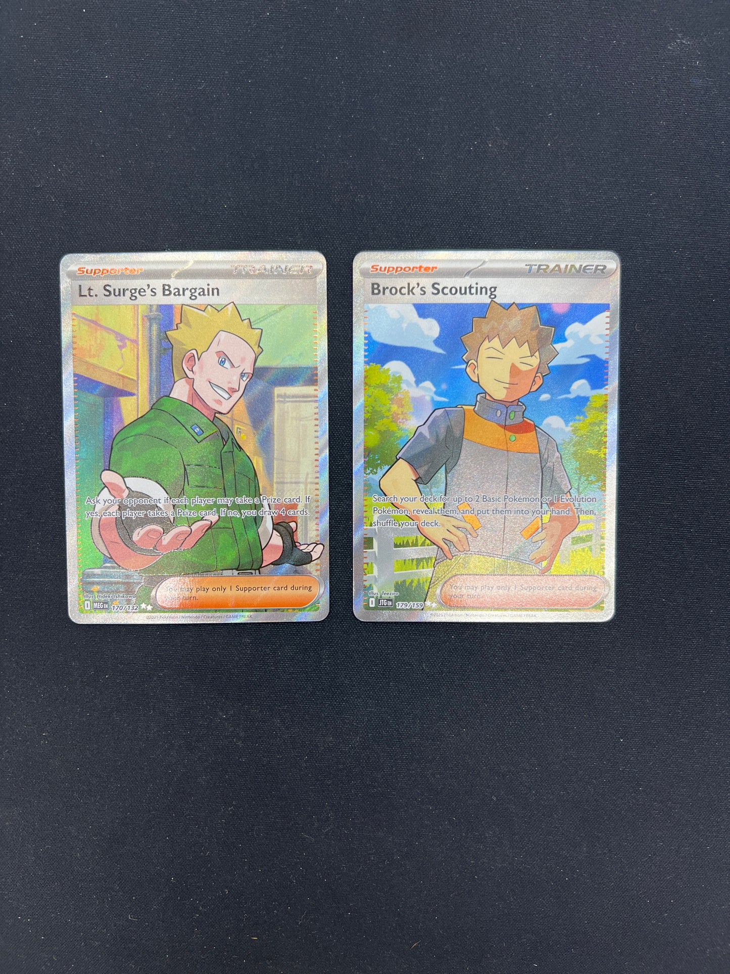 Auction Lot 113: Pokemon Cards Lot of 2 Full Art Trainers Mega Evolutions Journey Together Conditions Vary