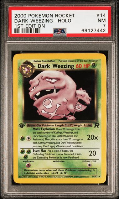 Dark Weezing 1st Edition Holo PSA 7