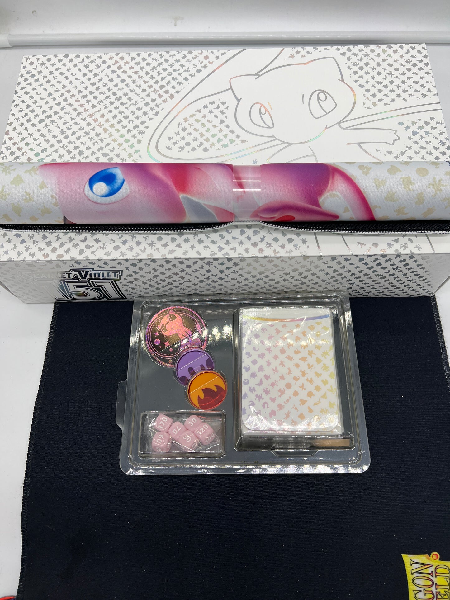 Auction Lot 280: Pokemon SV 151 EMPTY UPC With Playmat & Accessories