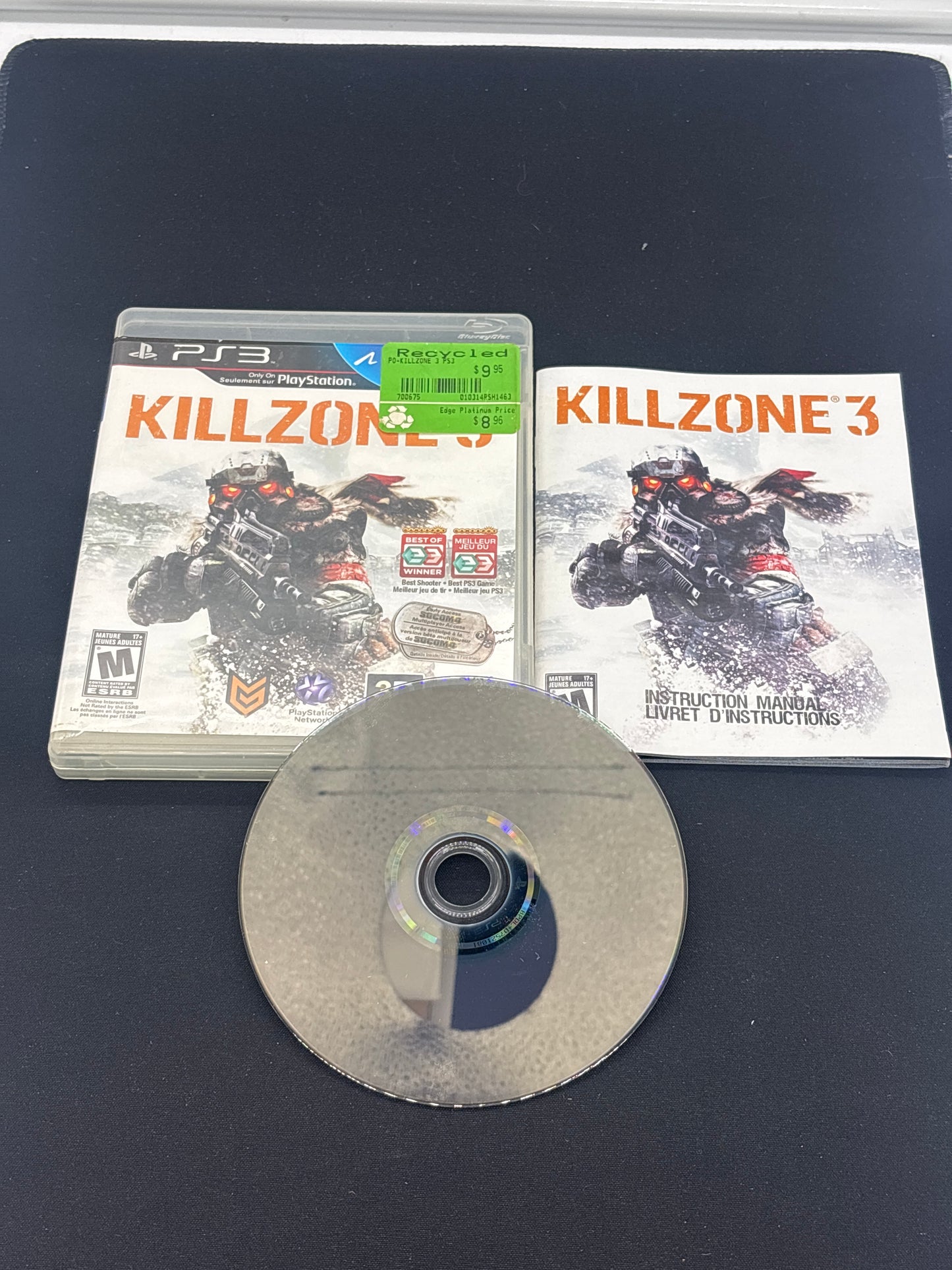 Auction Lot 59: PlayStation 3 Killzone 3 With Case & Disc