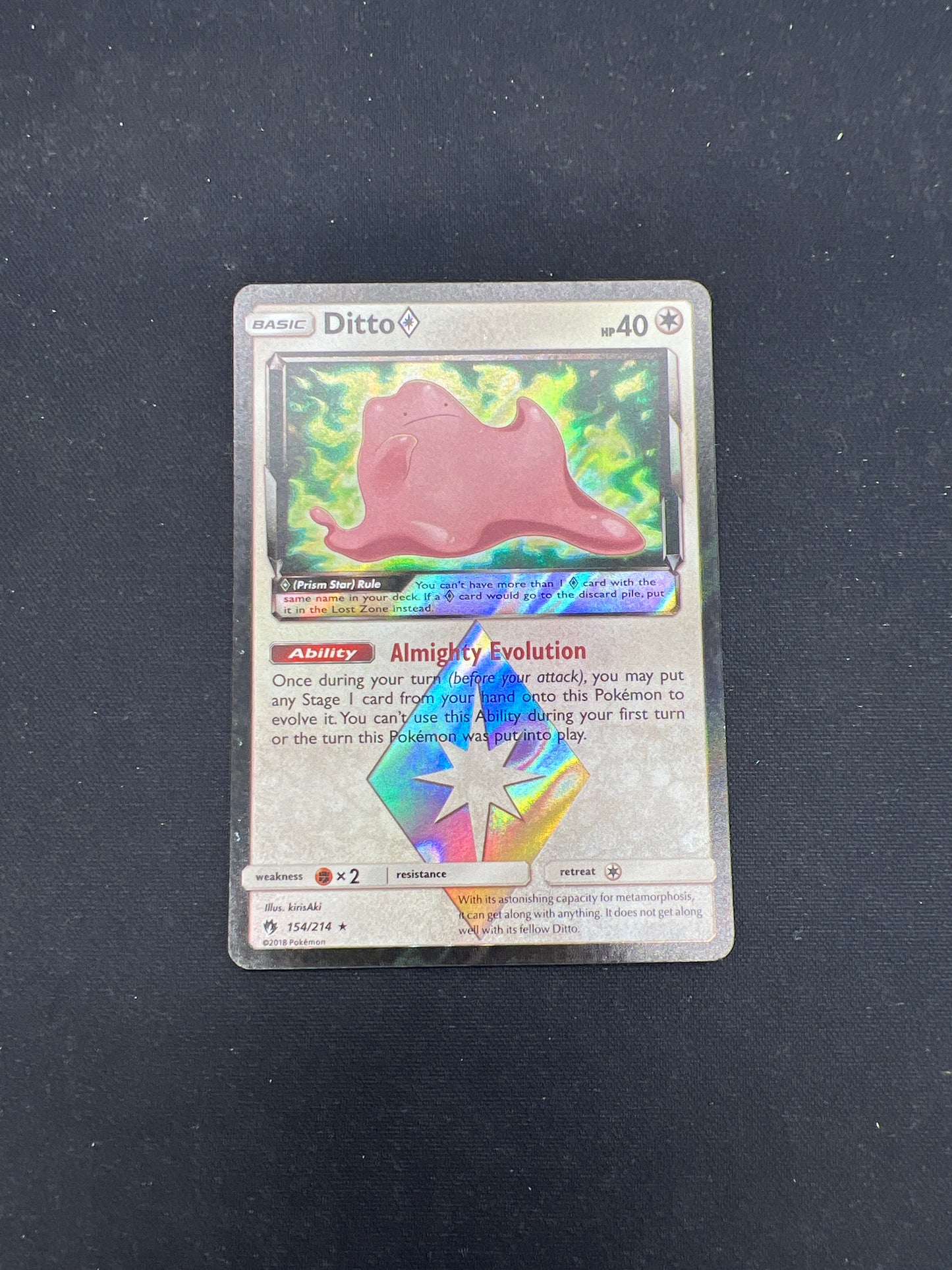 Auction Lot 266: Pokemon Cards Ditto Prism Holo Conditions Vary