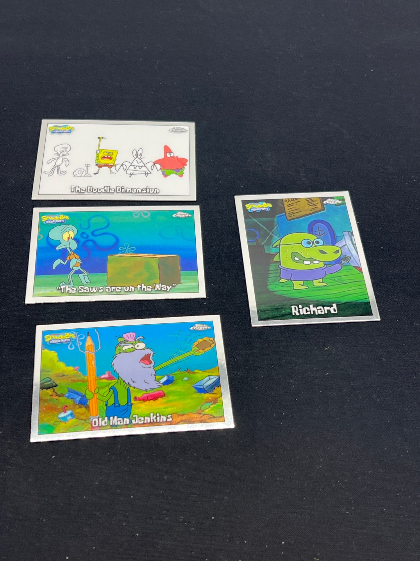 Auction Lot 261: Spongebob Cards Topps Chrome 25th Anniversary 2025 Base Cards Conditions Vary