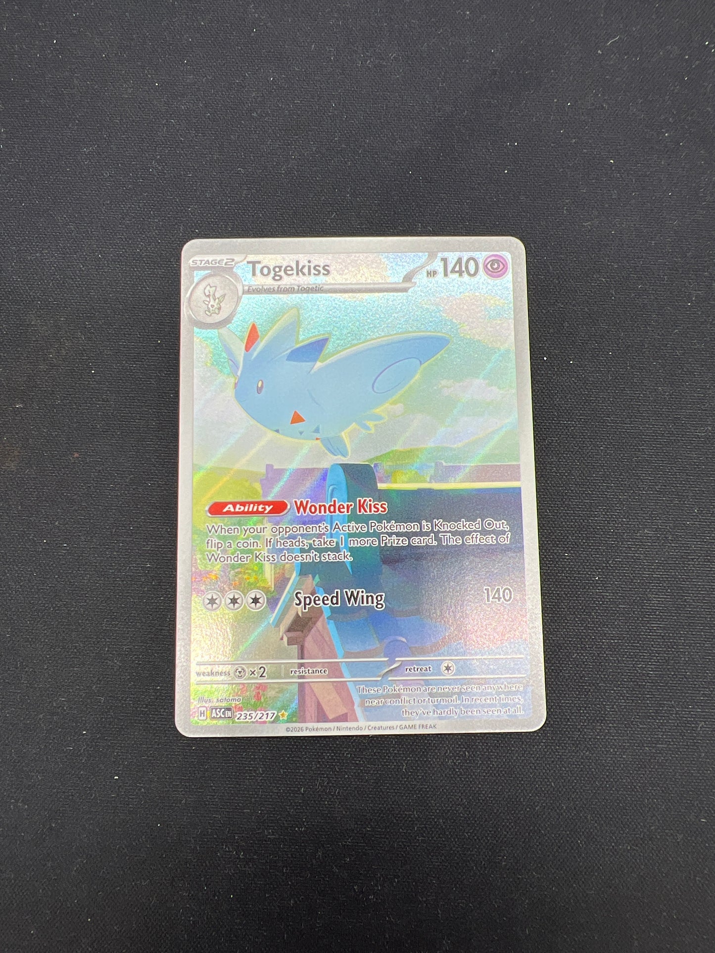 Auction Lot 305: Pokemon Cards Togekiss Illustration Rare Ascended Heroes Condition Vary