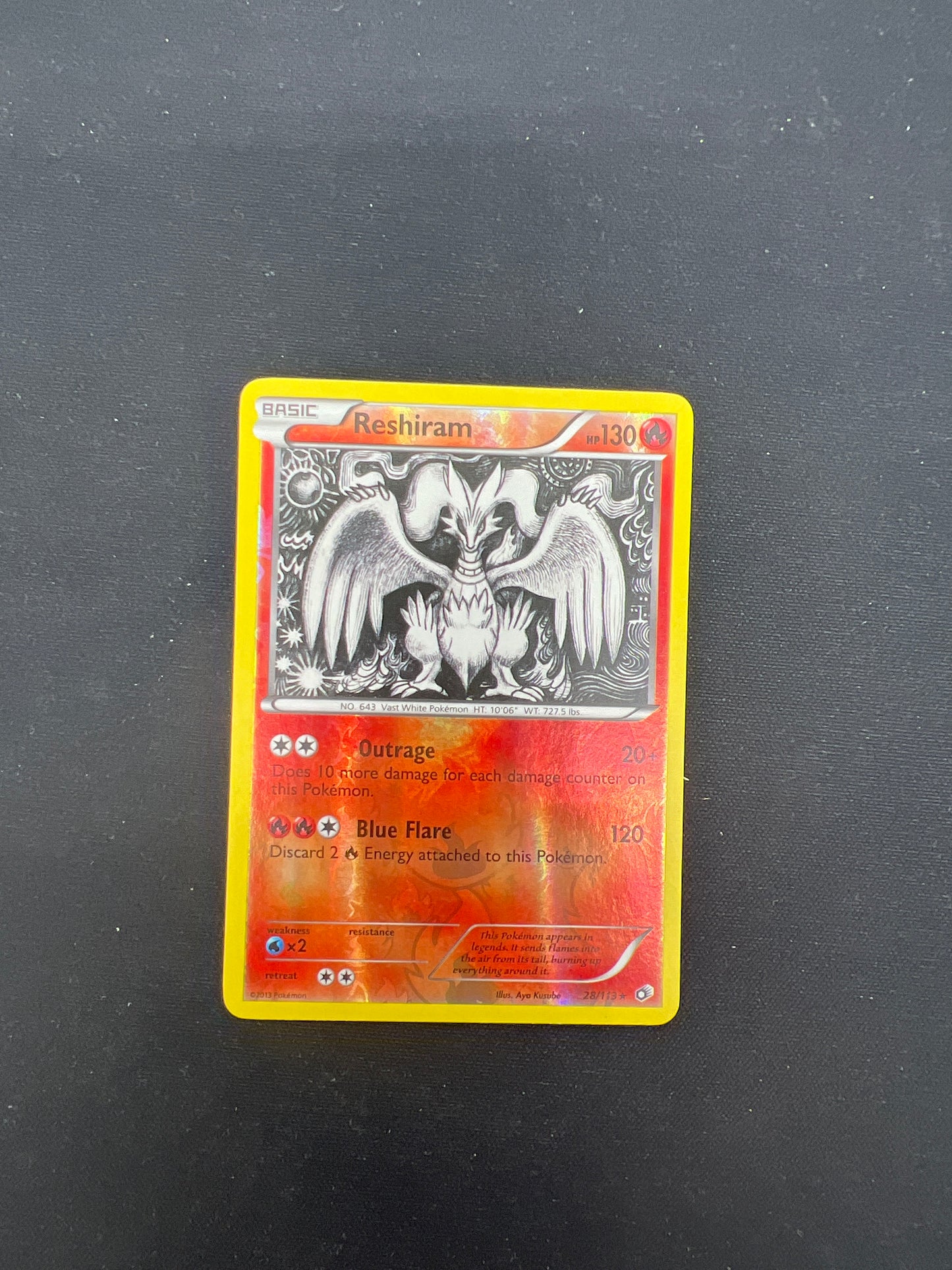 Auction Lot 114: Pokemon Cards Reshiram Reverse Holo Legendary Treasures Conditions Vary