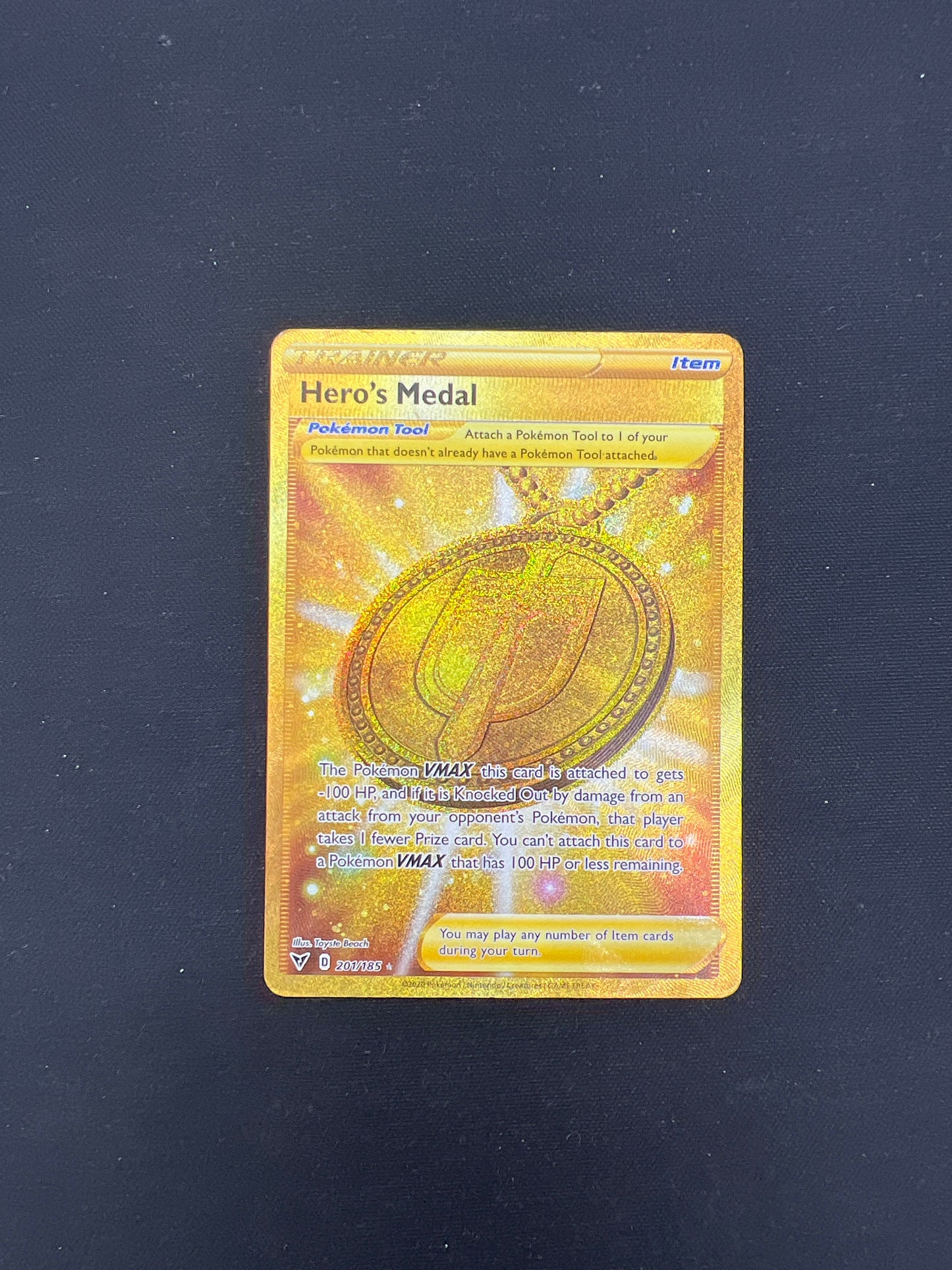 Auction Lot 135: Pokemon Cards Hero's Medal Secret Rare Full Art Trainer Condition Vary