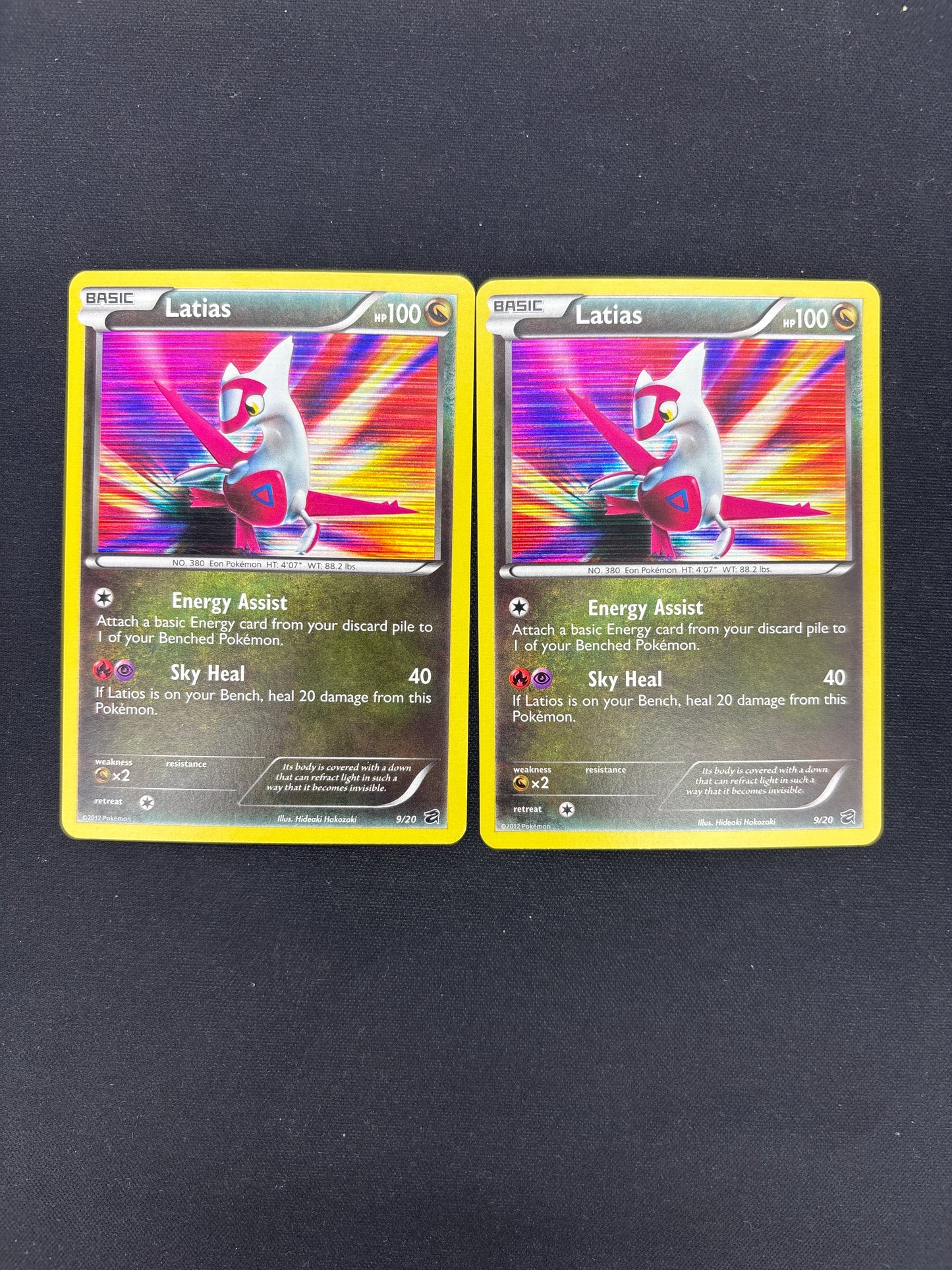 Auction Lot 52: Pokemon Cards Lot of 2 Latias Dragon Vault Conditions Vary