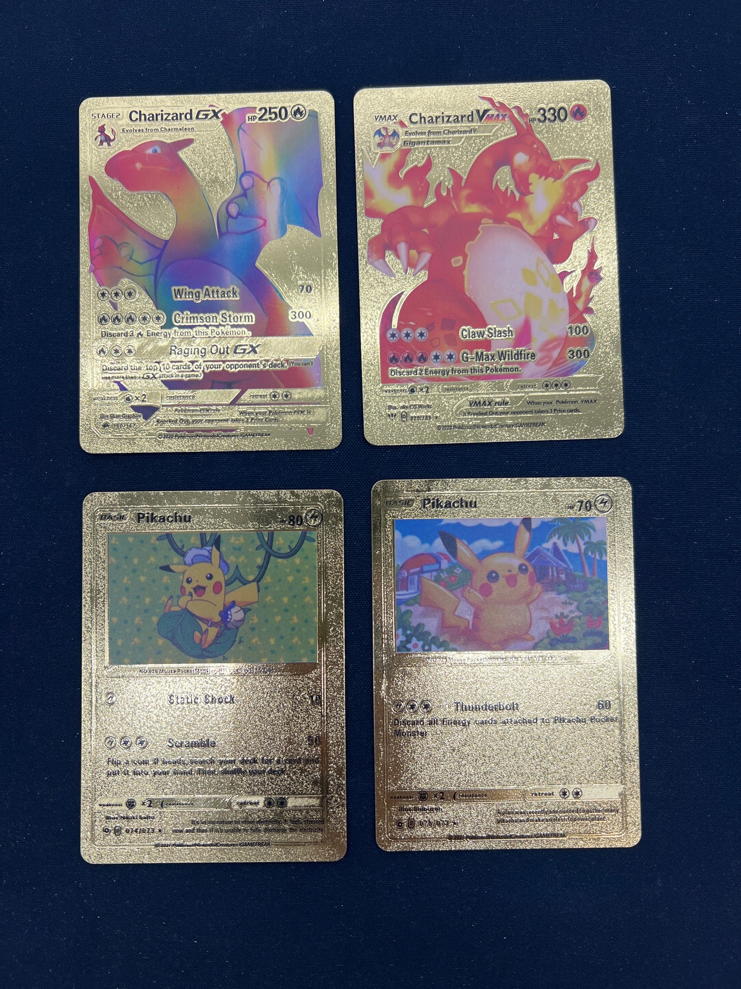 Auction Lot 304: Pokemon Cards Lot of 4 Assorted Gold Conditions Vary