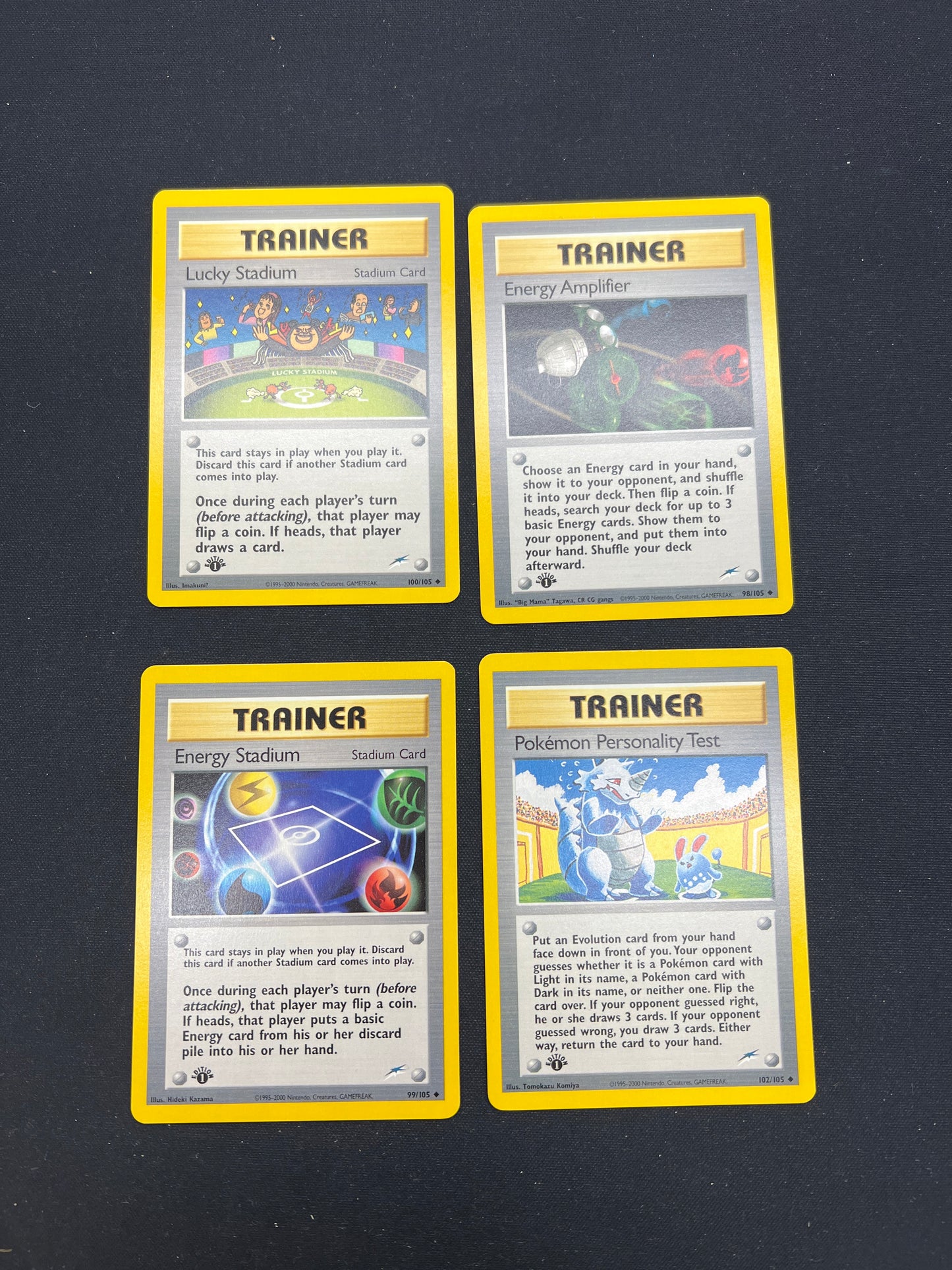 Auction Lot 25: Pokemon Cards Lot of 4 Trainer 1st Edition Neo Discovery Conditions Vary
