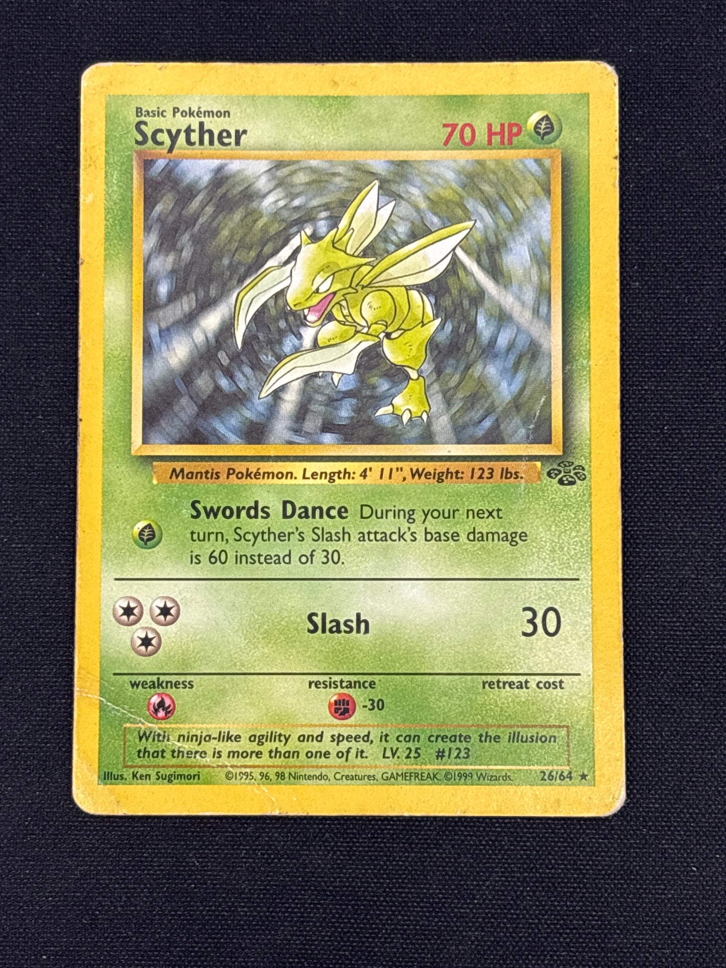Auction Lot 412: Pokemon Cards WOTC Jungle Scyther Non Holo Rare Condition Vary