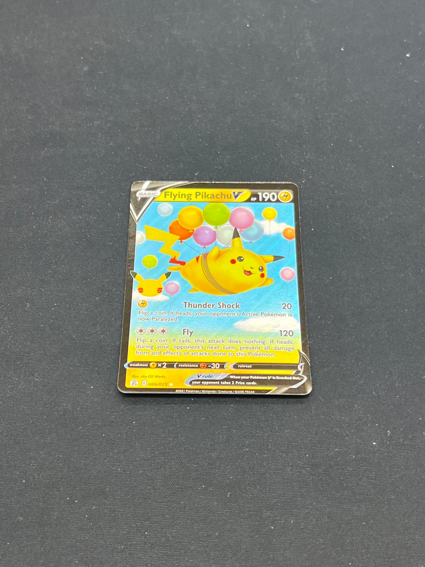 Auction Lot 282: Pokemon Cards Flying Pikachu V Celebrations Conditions Vary