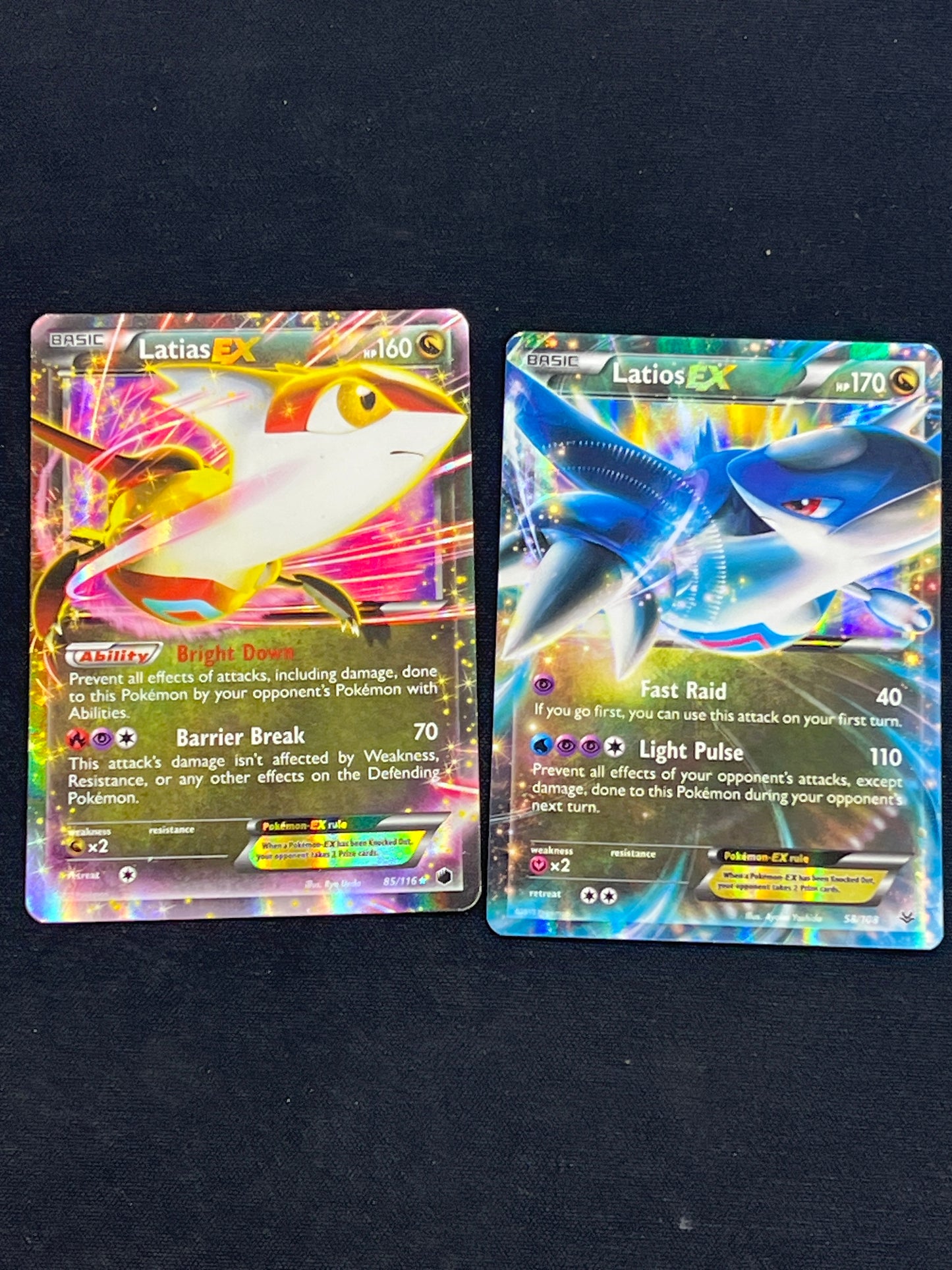 Auction Lot 395: Pokemon Cards Latias and Latios EX Lot Conditions Vary
