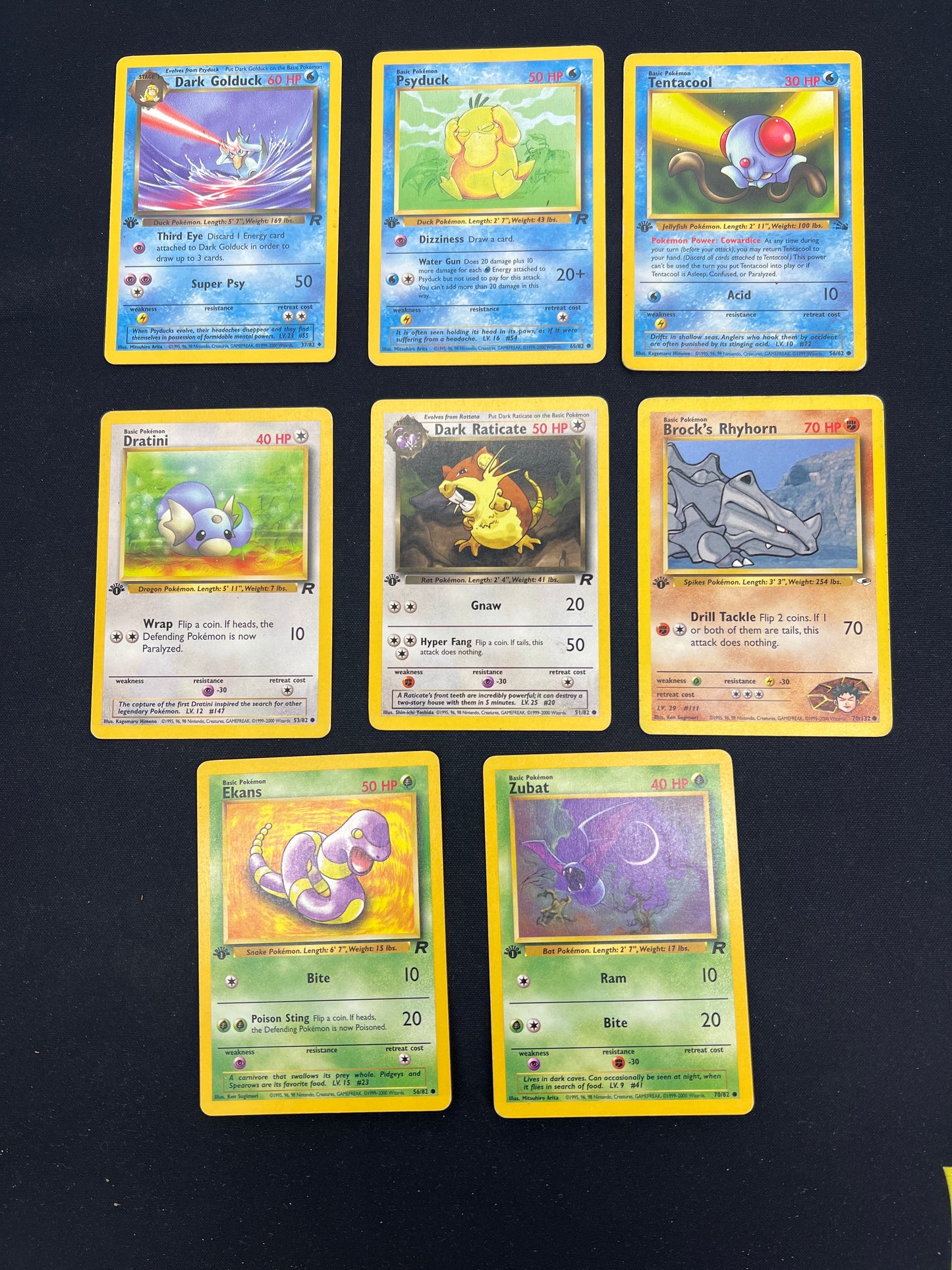 Auction Lot 91: Pokemon Cards 1st Edition Assorted WOTC Lot of 8 Common Uncommon Conditions Vary