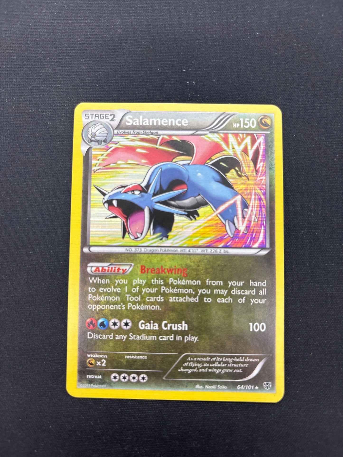 Auction Lot 302: Pokemon Card Salamance Holo Condition Vary