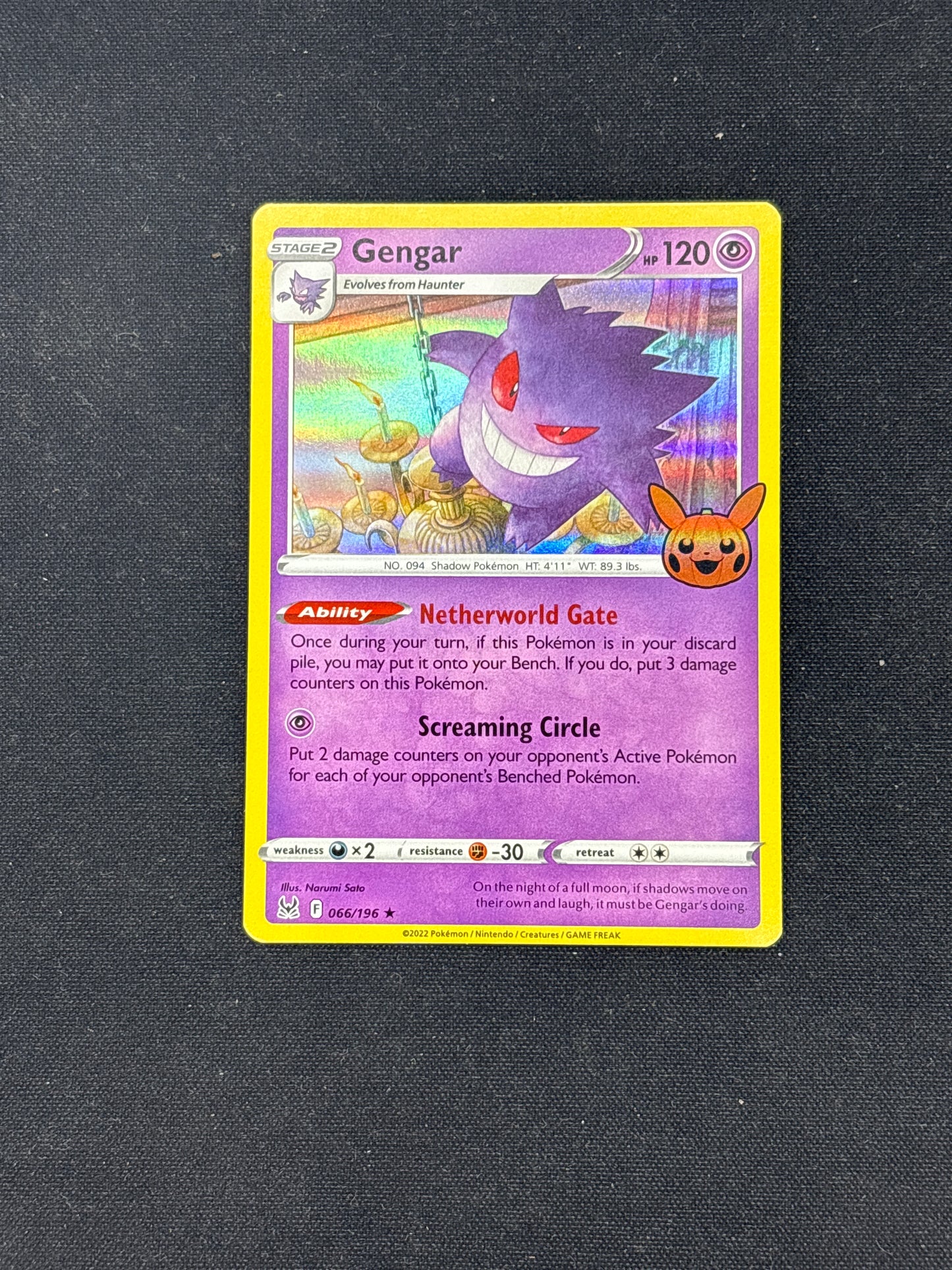 Auction Lot 2: Pokemon Cards Gengar Trick or Trade Holo Condition Vary