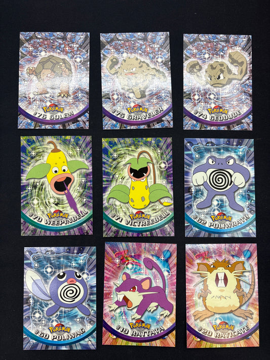 Auction Lot 100: Pokemon Cards Lot of 9 Assorted Topps Conditions Vary