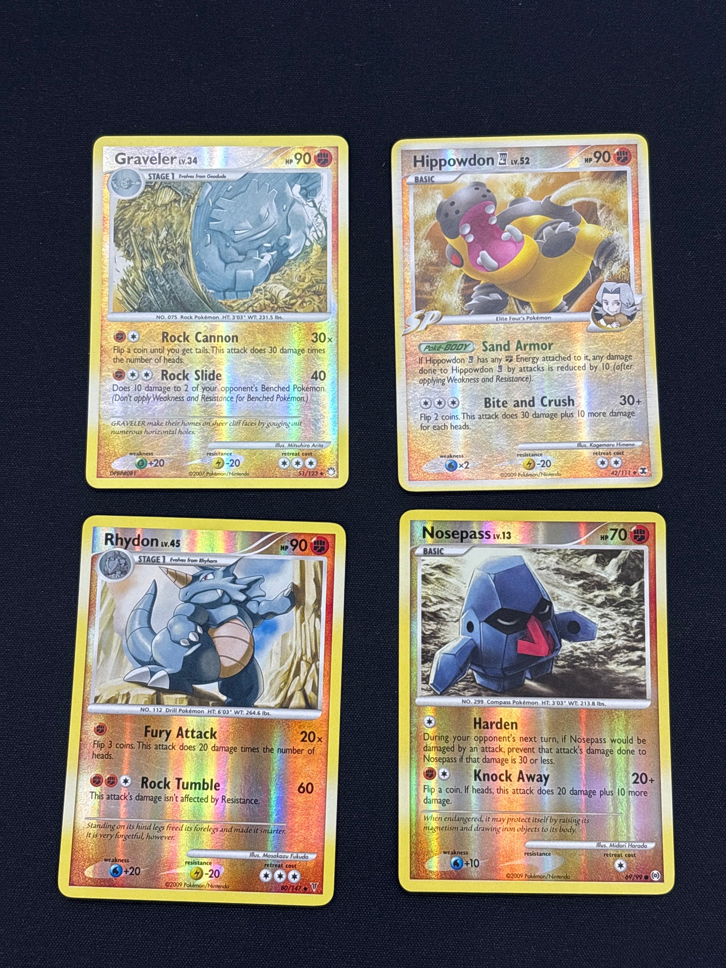 Auction Lot 221: Pokemon Mid Era Reverse Holo Cards Lot 4 Conditions Vary