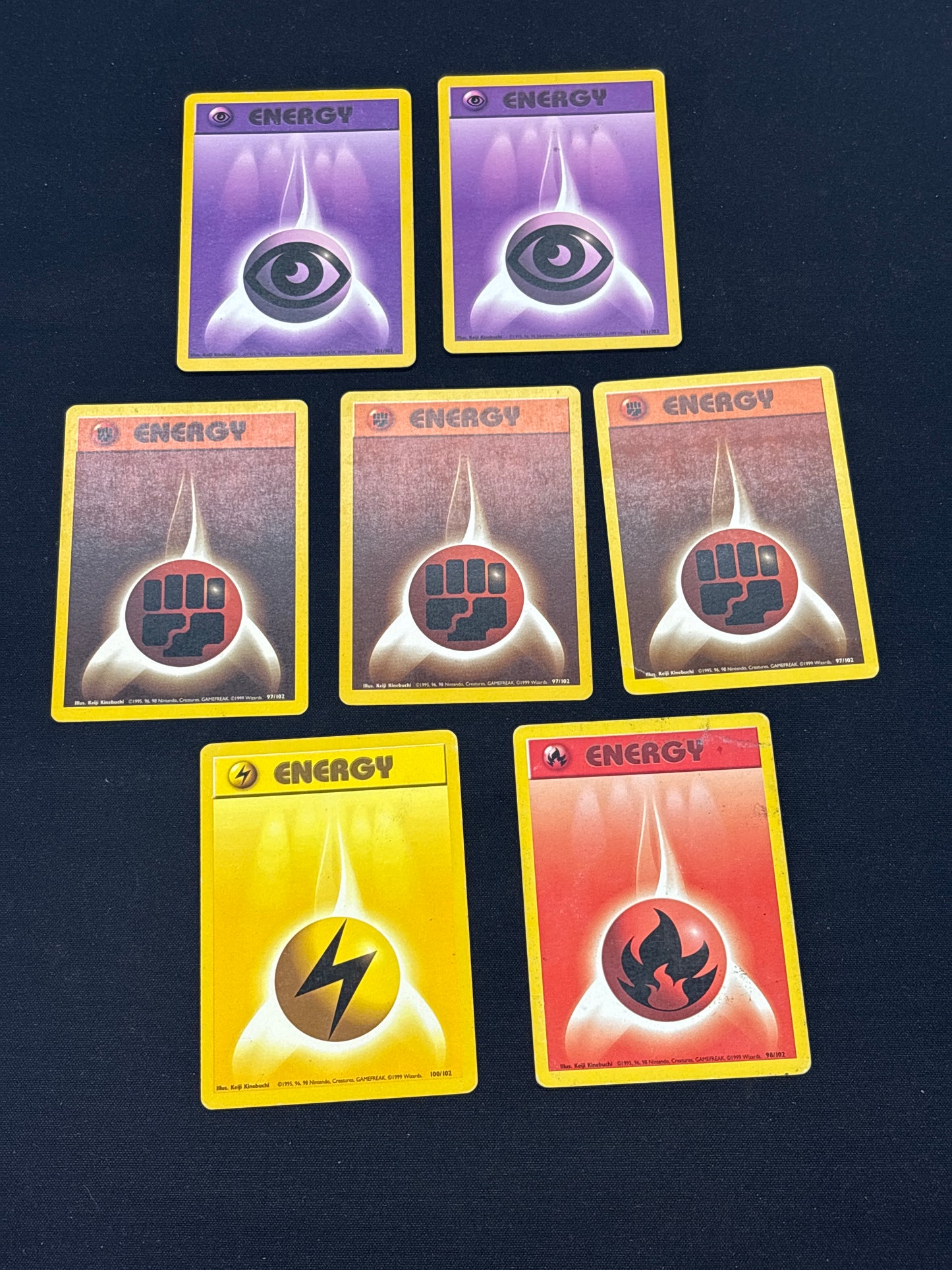 Auction Lot 55: Pokemon Energy Card Lot Conditions Vary