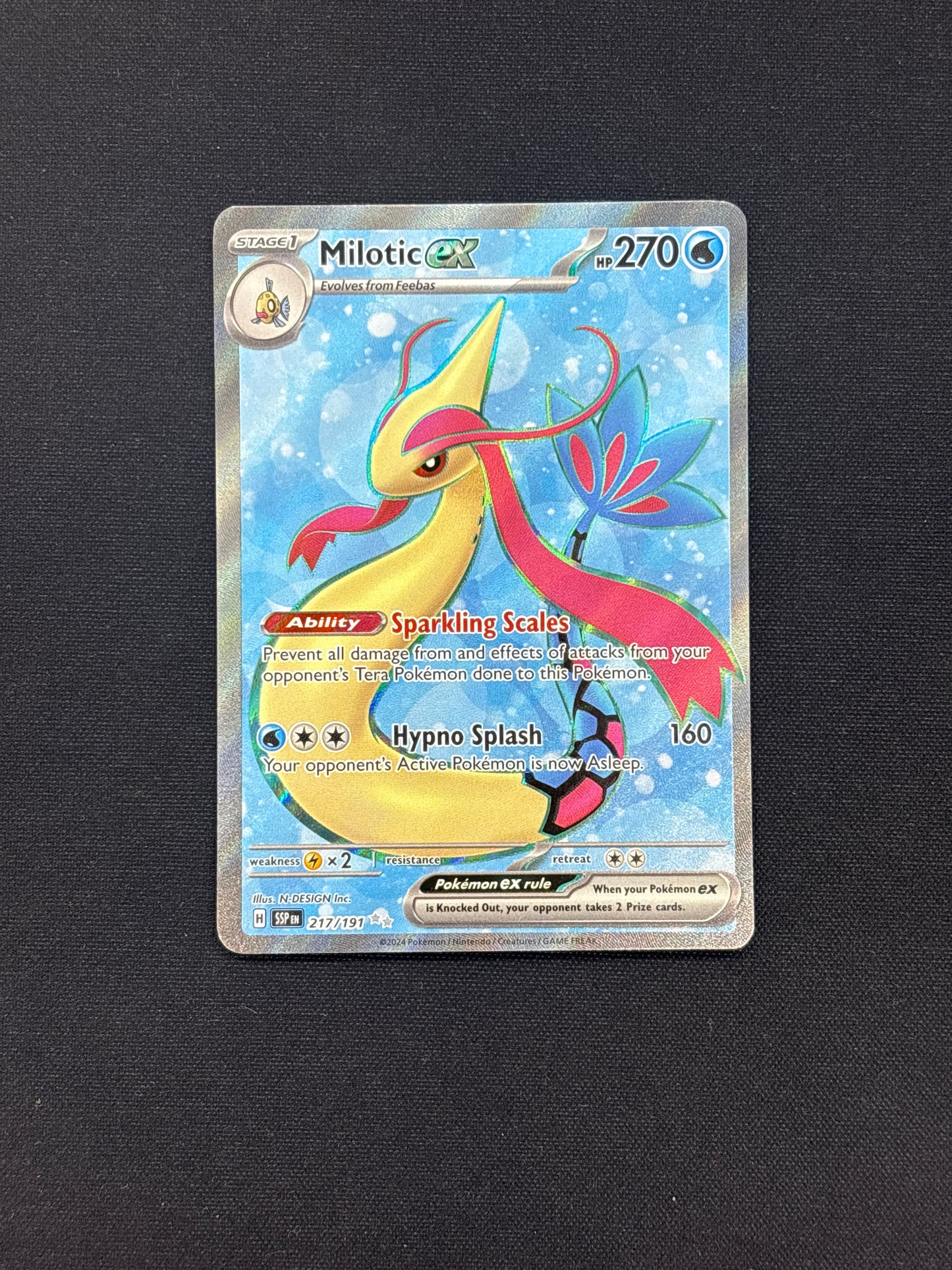 Auction Lot 266: Pokemon Milotic EX Full Art Card Conditions Vary