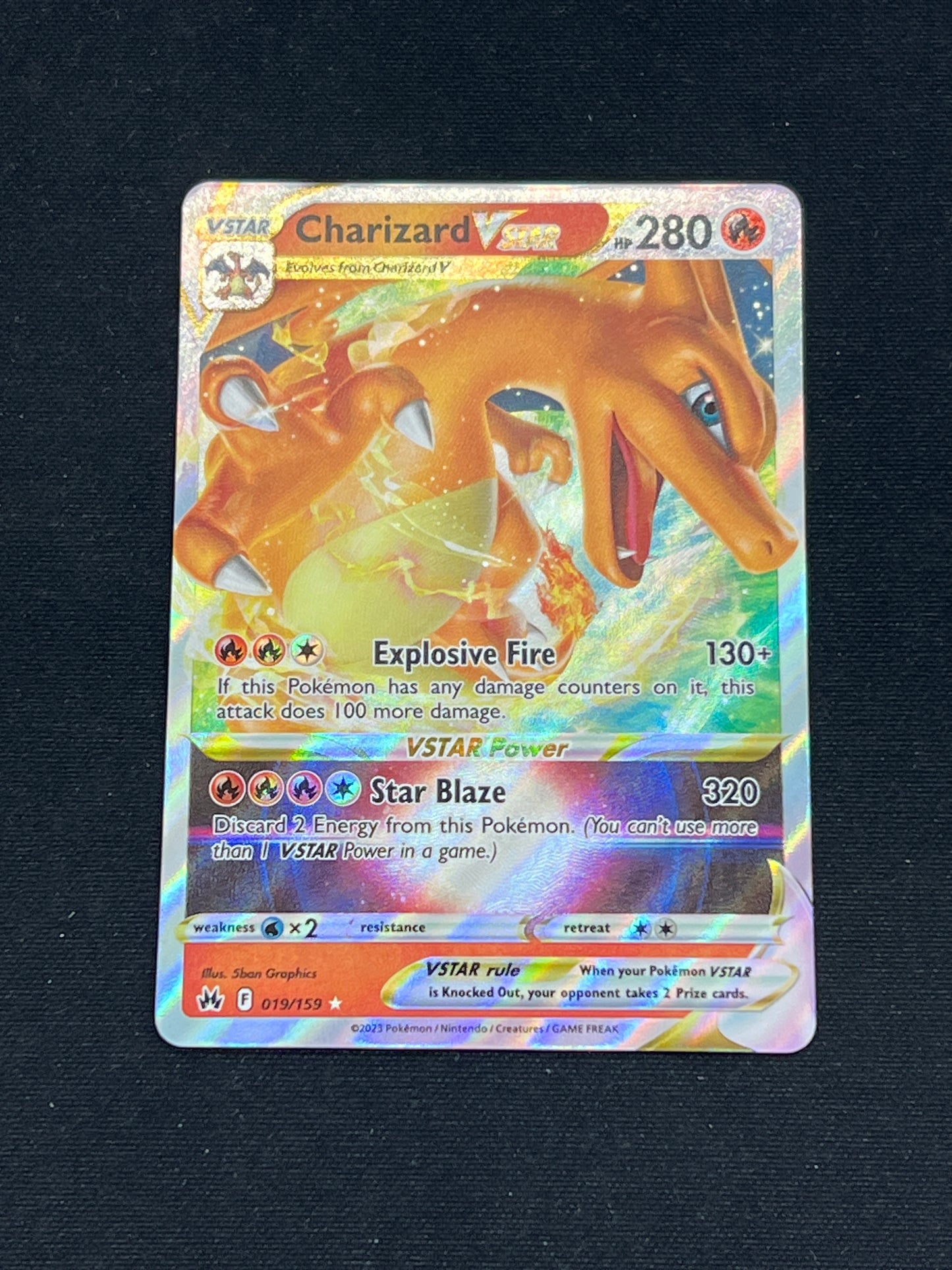 Auction Lot 382: Pokemon Cards Charizard VSTAR Crown Zenith Condition Vary