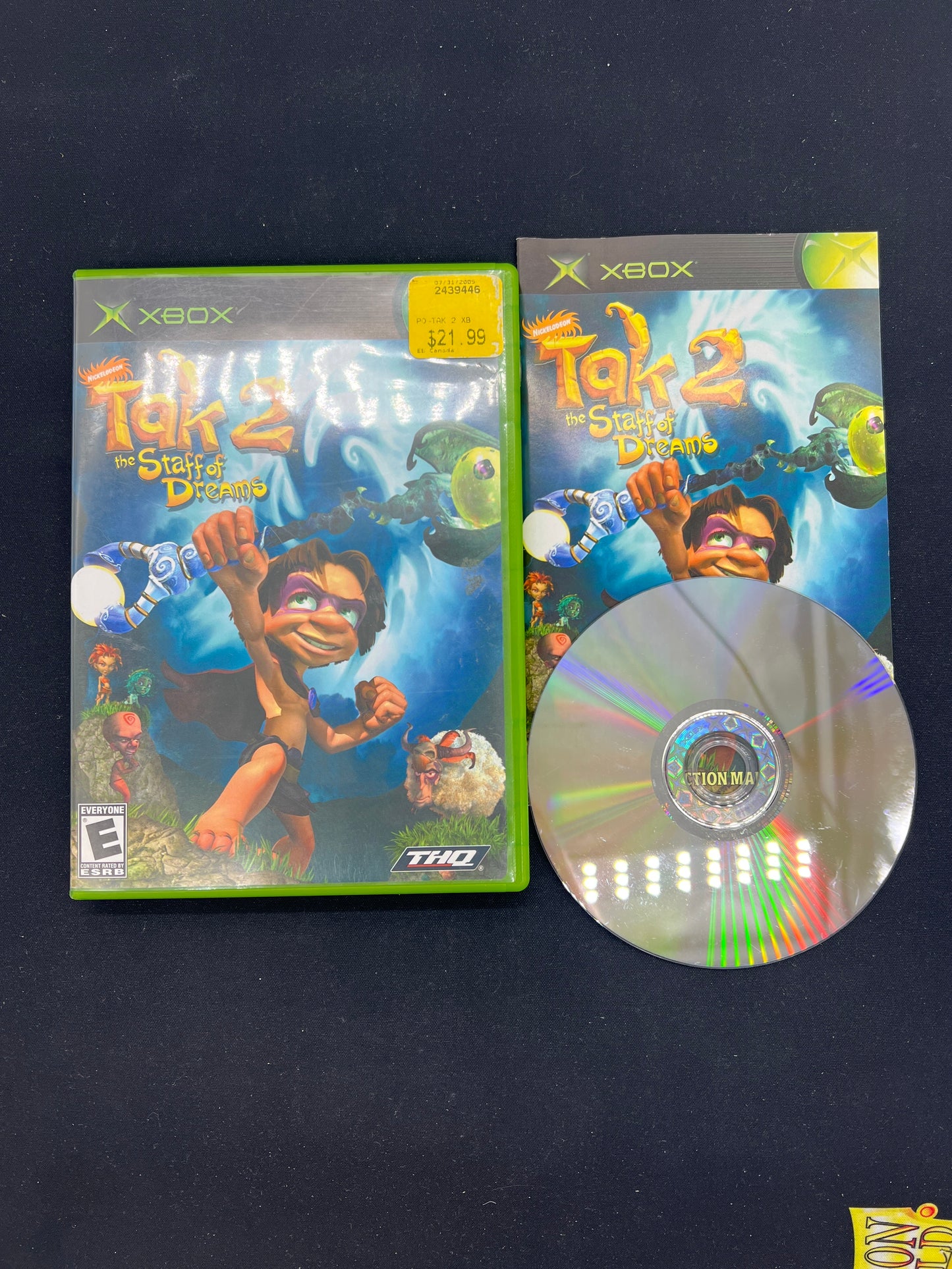 Auction Lot 53: XBOX Video Game Tak 2 The Staff of Dreams CIB