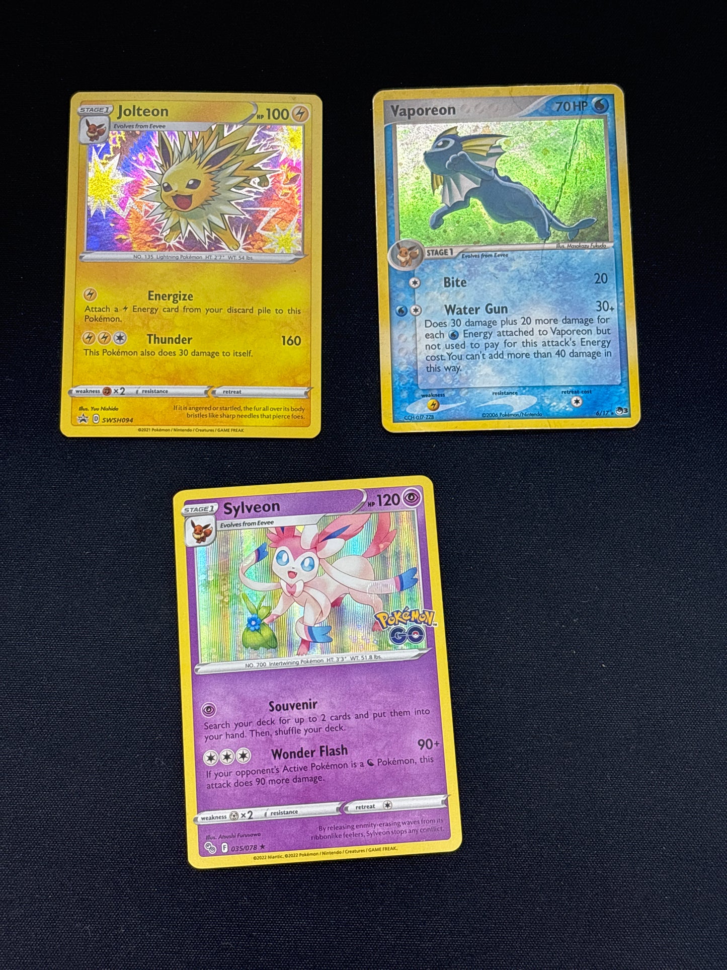 Auction Lot 66: Eeveelution Holo Card Lot Conditions Vary