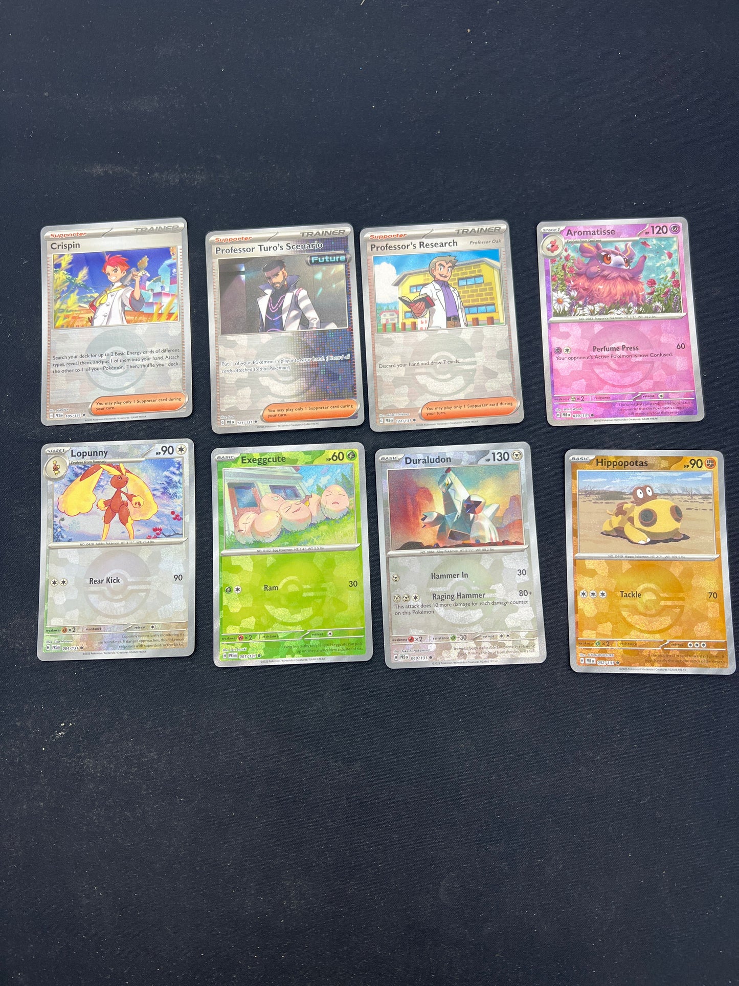 Auction Lot 170: Pokemon Cards Lot of 8 Assorted Pokeball Pattern Prismatic Evolutions Lot 4 Conditions Vary