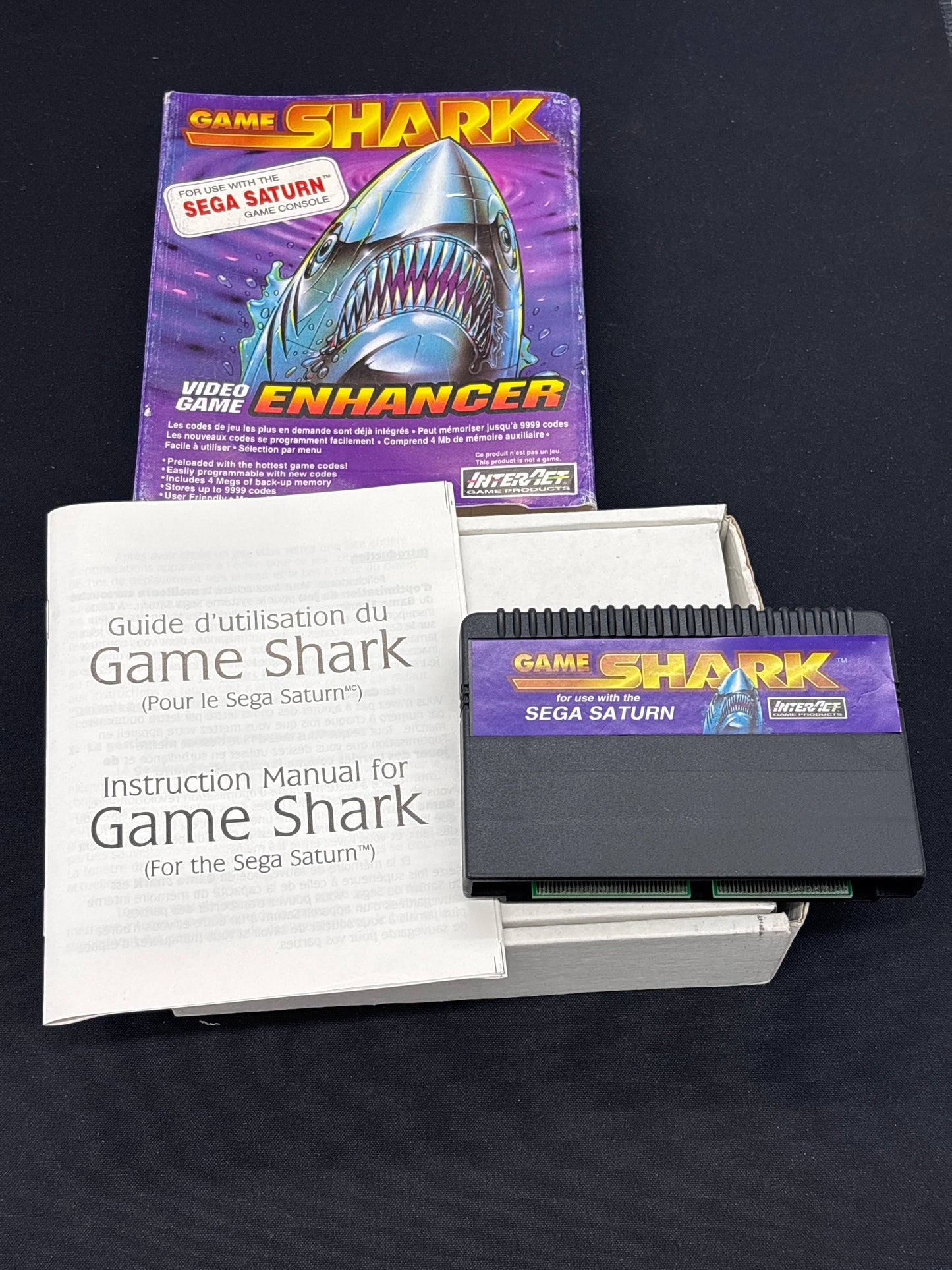 Auction Lot 172: GameShark for Sega Saturn - Complete Box with Cartridge & Manual