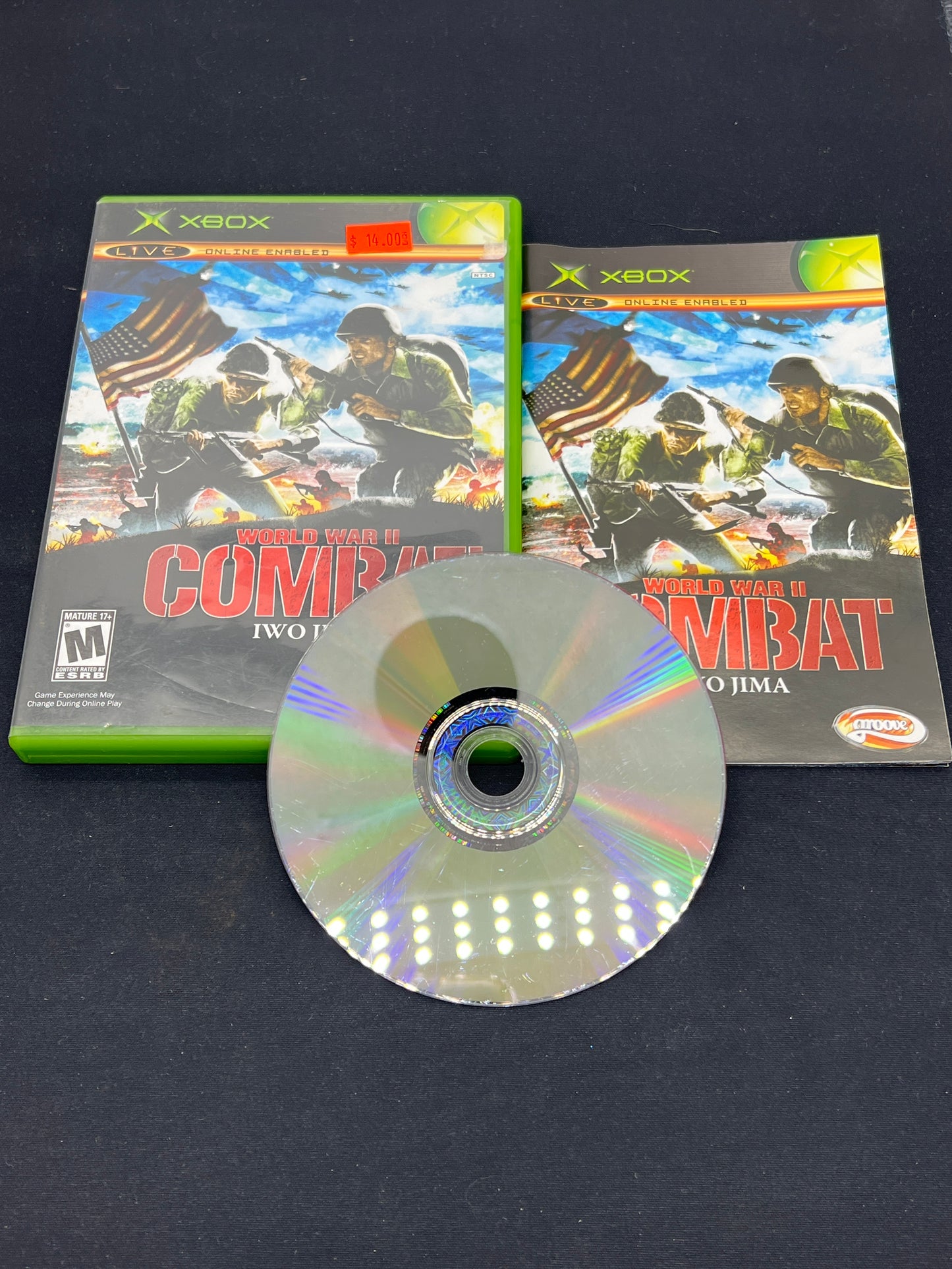 Auction Lot 54: XBOX Video Game World War II Combat Iwo Jima
