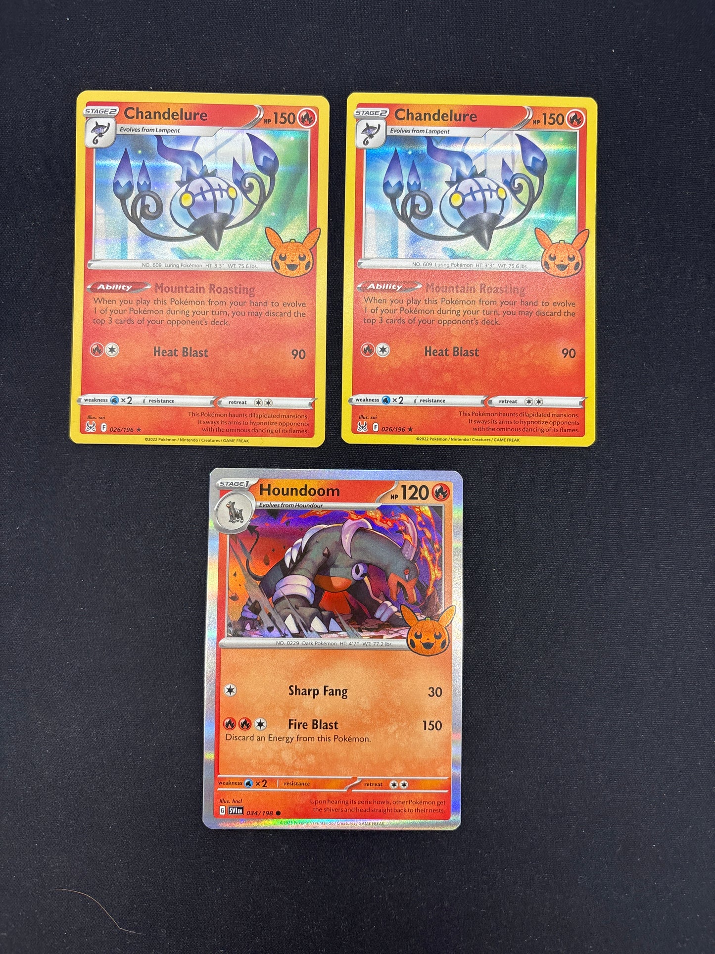 Auction Lot 352: Pokemon Cards Trick or Trade Lot of 3 Fire Type Holos Conditions Vary