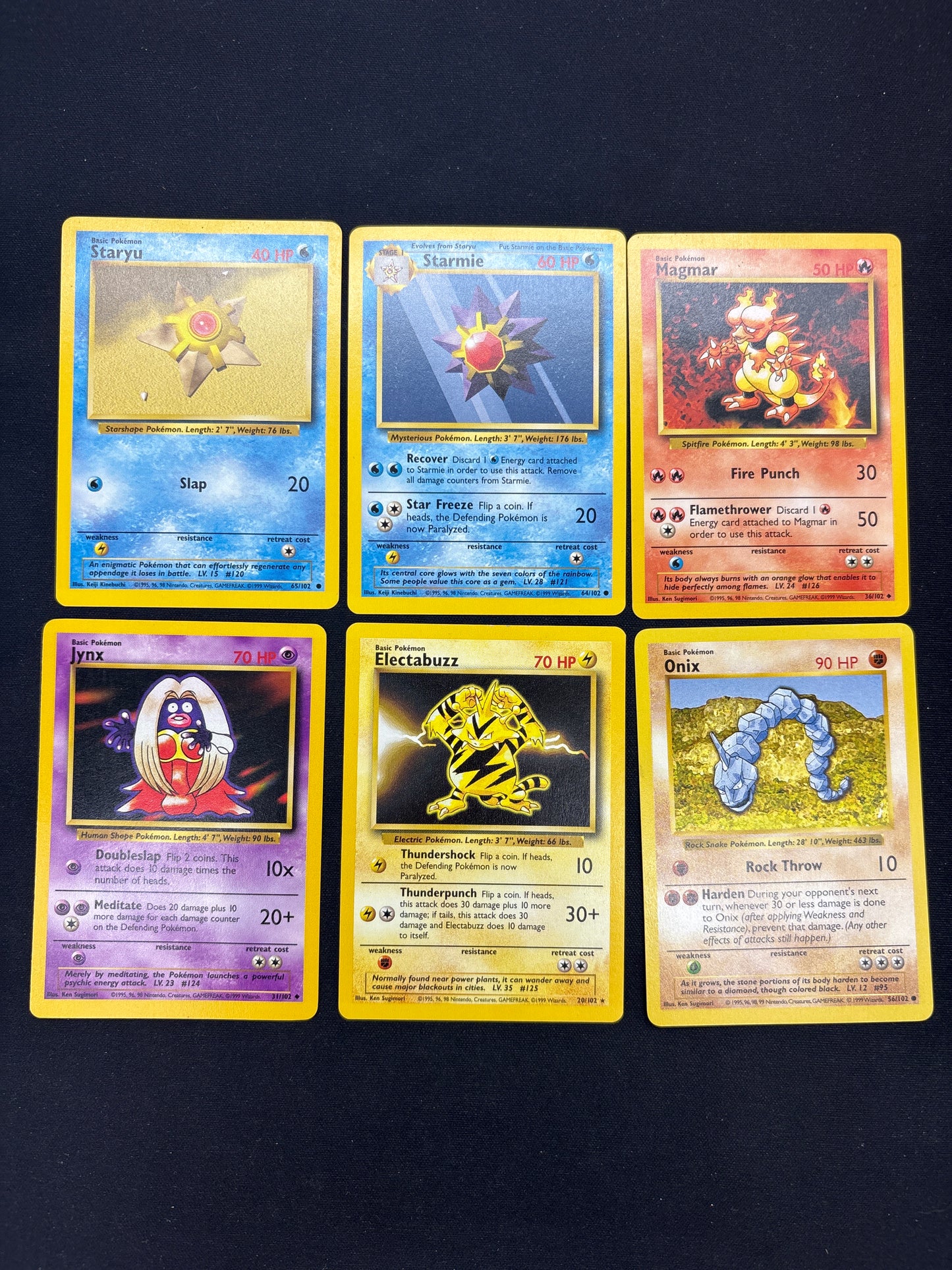 Auction Lot 406: Pokemon Cards Lot of 6 Assorted Base Set Conditions Vary