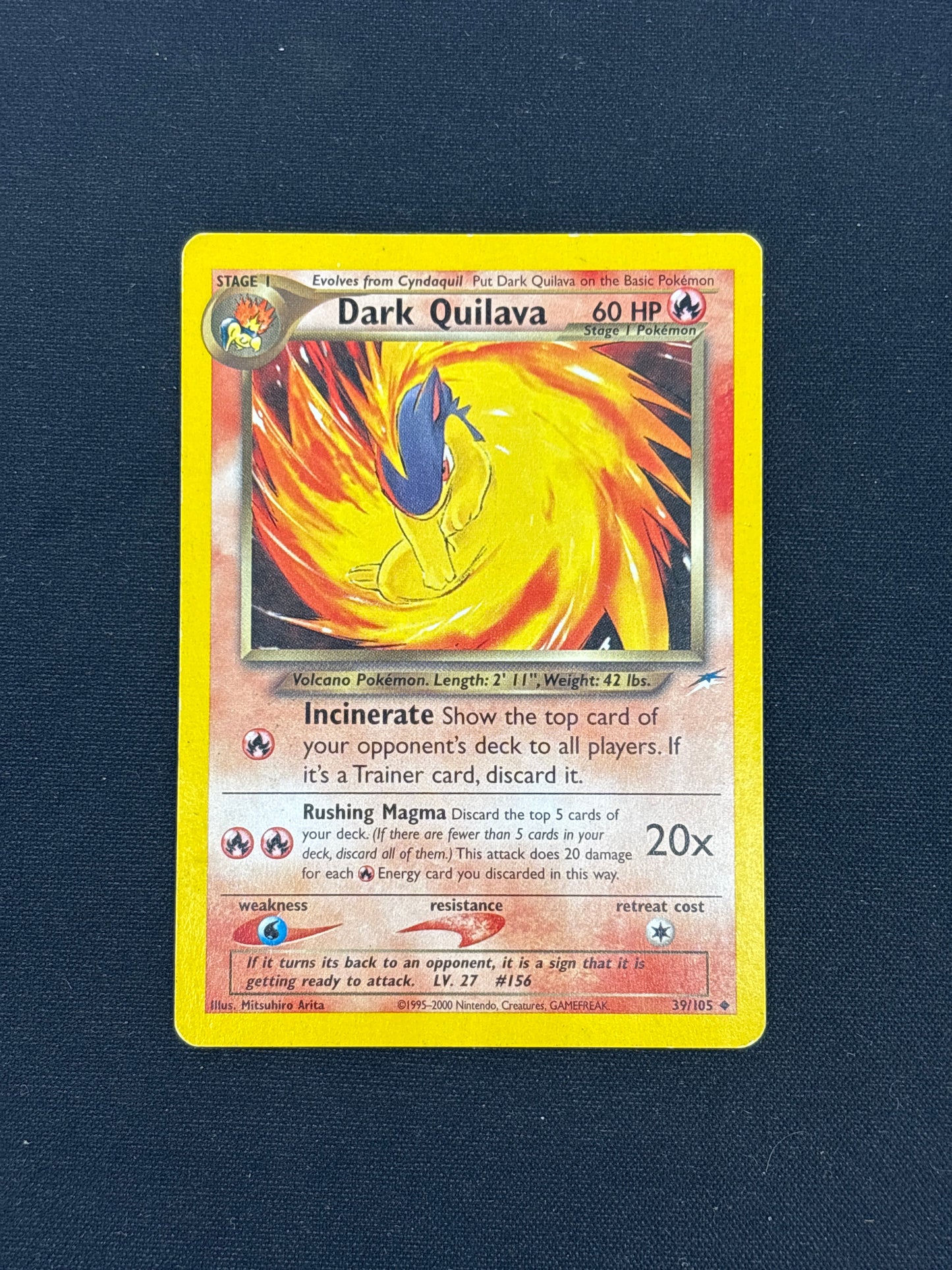 Auction Lot 140: Dark Quilava Pokemon Neo Destiny Card Conditions Vary