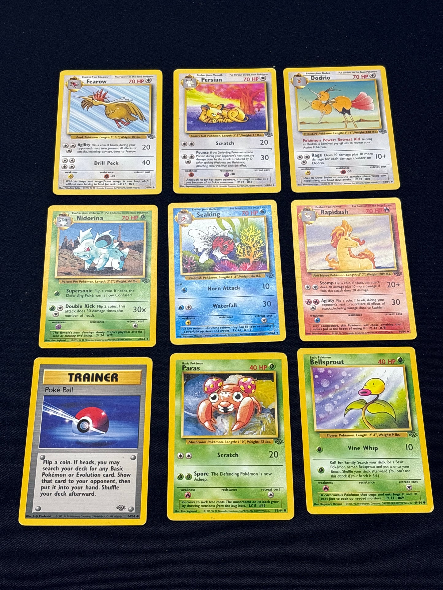 Auction Lot 51: Pokemon 9 Card Lot Jungle Conditions Vary