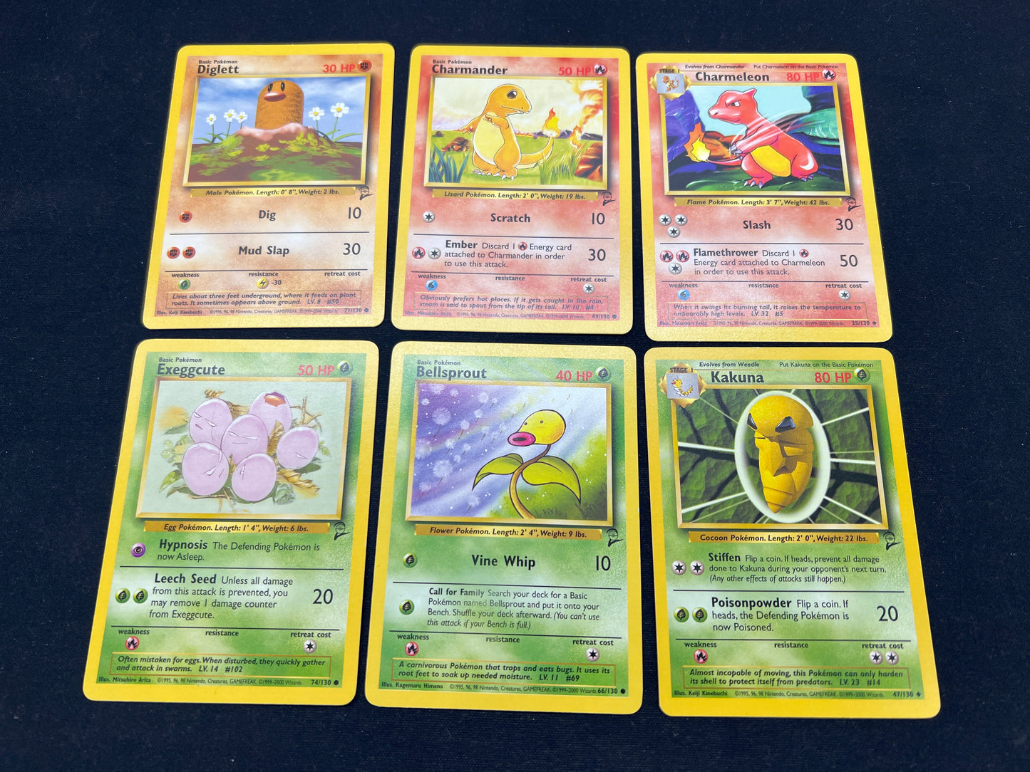 Auction Lot 151: Pokemon Cards Lot of 6 WOTC Base Set 2 Commons Uncommons Conditions Vary