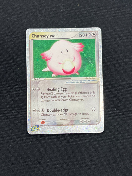Auction Lot 5: Pokemon Cards Chansey EX 96/109 Ruby & Sapphire Conditions Vary