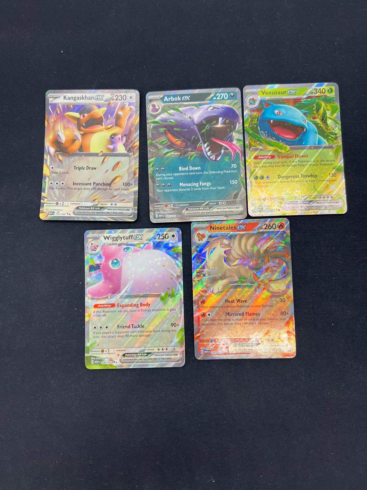 Auction Lot 264: Pokemon Cards Lot of 5 Assorted EX 151 Conditions Vary