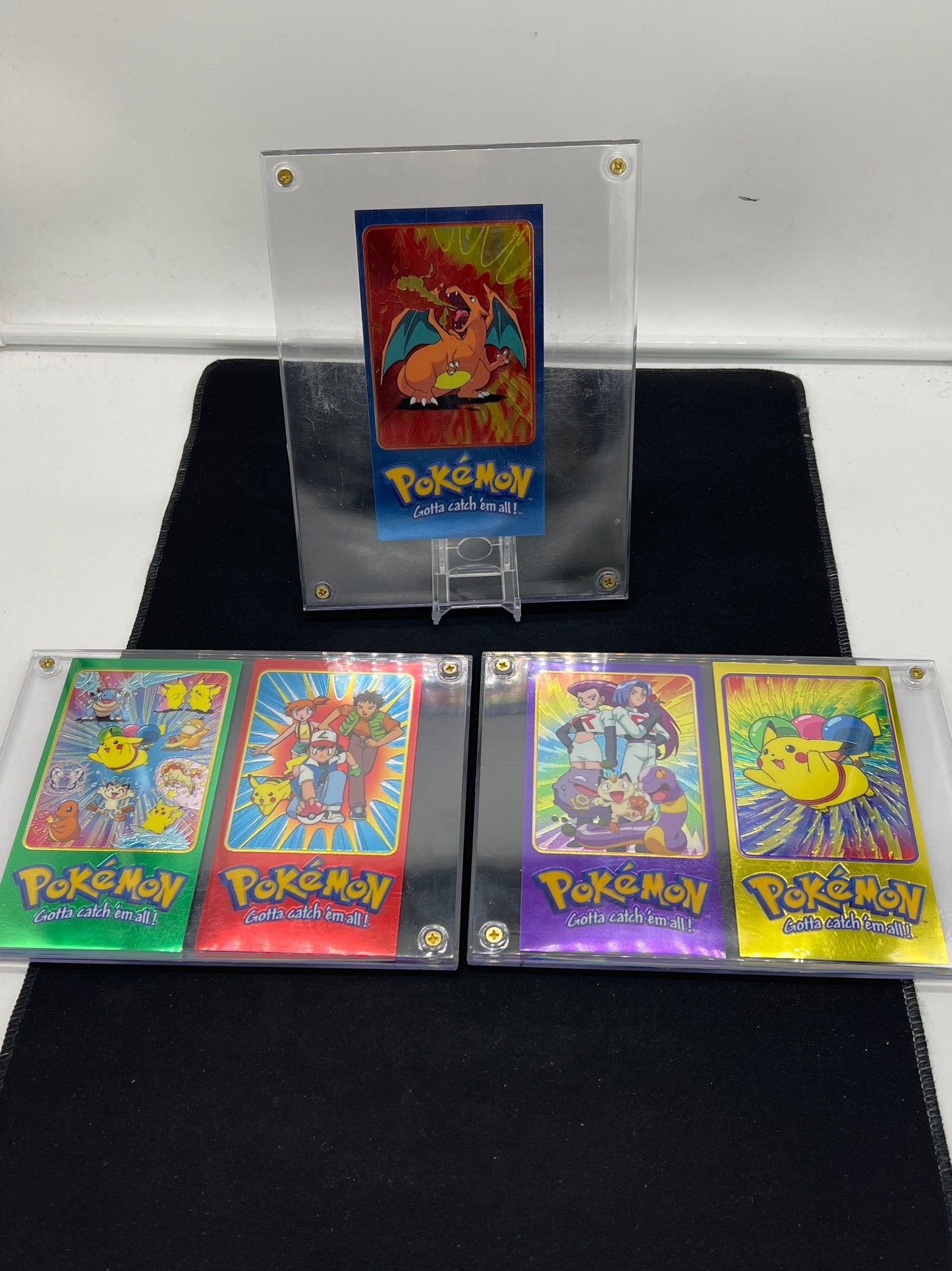 Auction Lot 1: Pokemon Cards Topps Tin Toppers Lot of 5 Full Set Metal Foil Conditions Vary