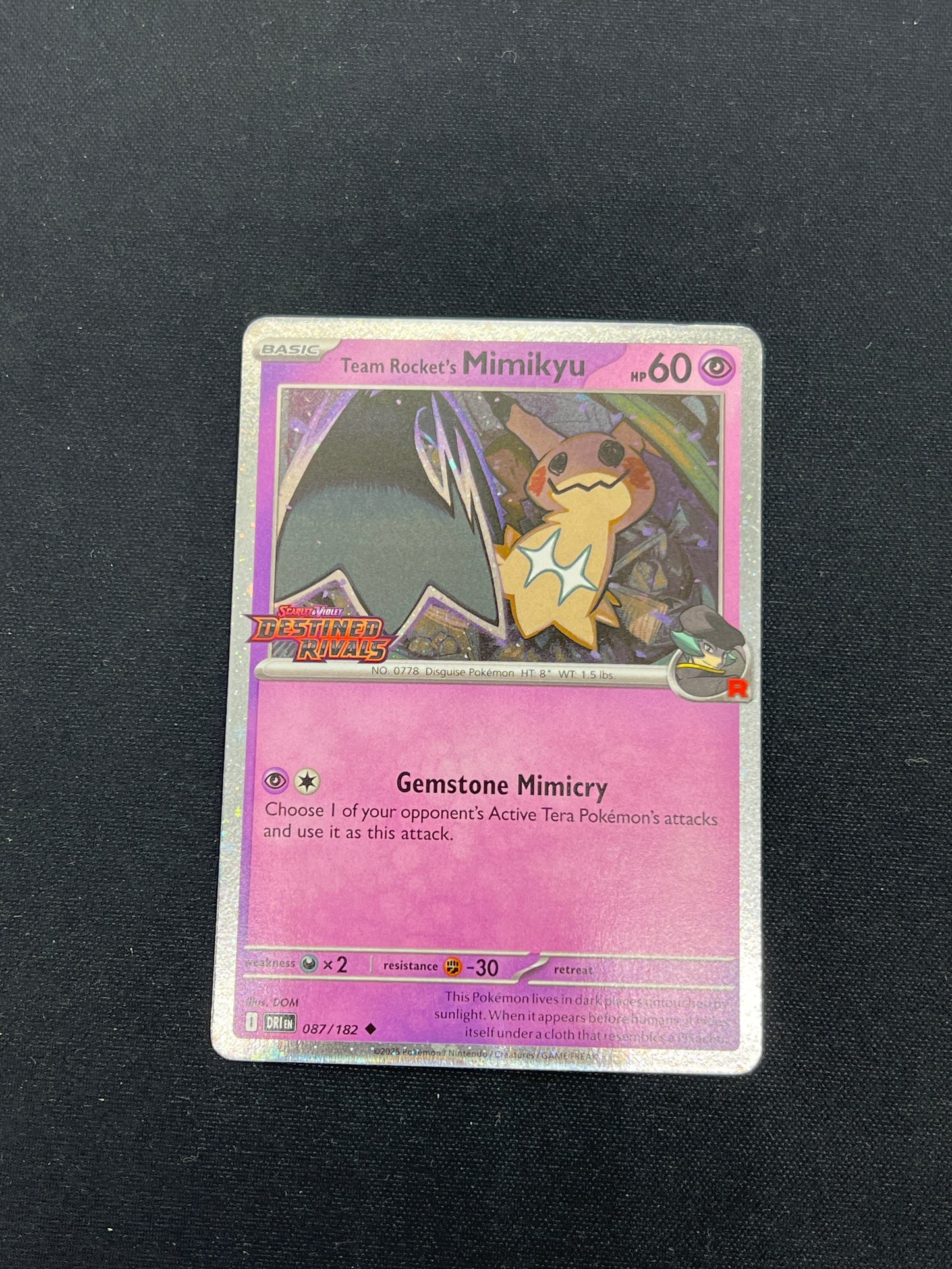 Auction Lot 337: Pokemon Cards Team Rocket's Mimikyu Stamped Build and Battle Holo Condition Vary