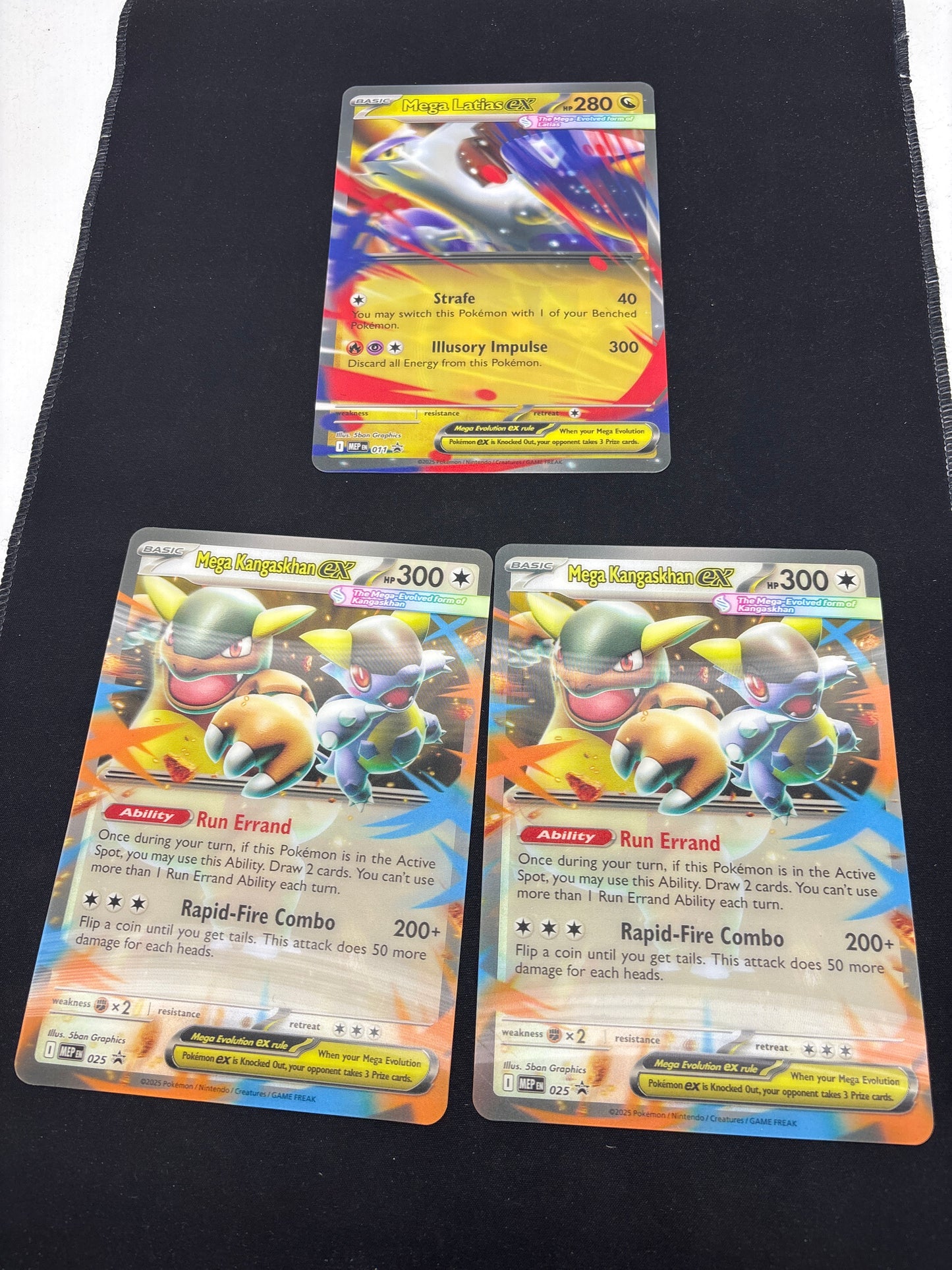 Auction Lot 250: Pokemon Cards Jumbo Mega Latias Kangaskhan Lot of 3 Lenticular Condition Vary