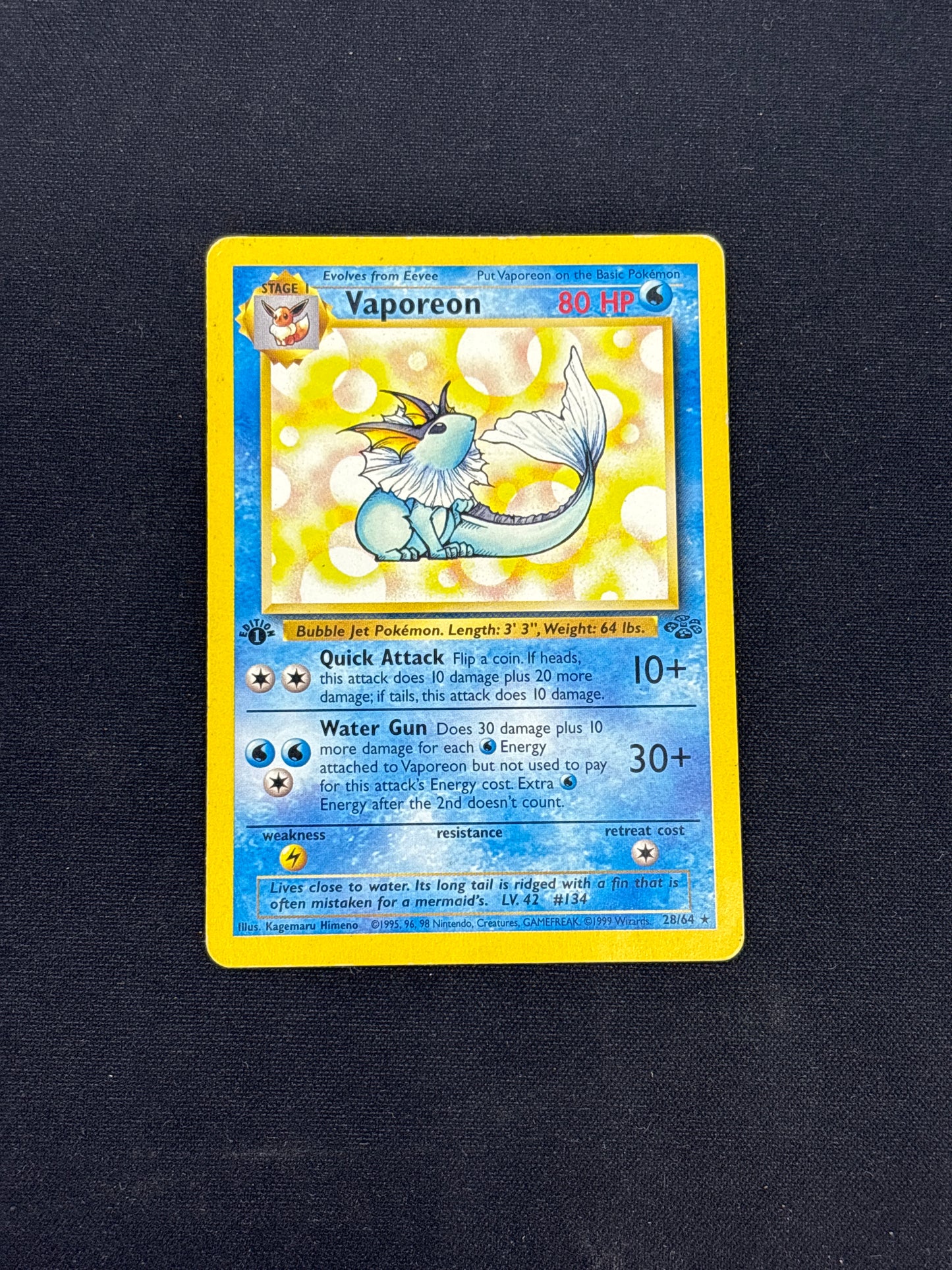 Auction Lot 25: Vaporeon 1st Edition Pokemon Jungle Card Lot Conditions Vary