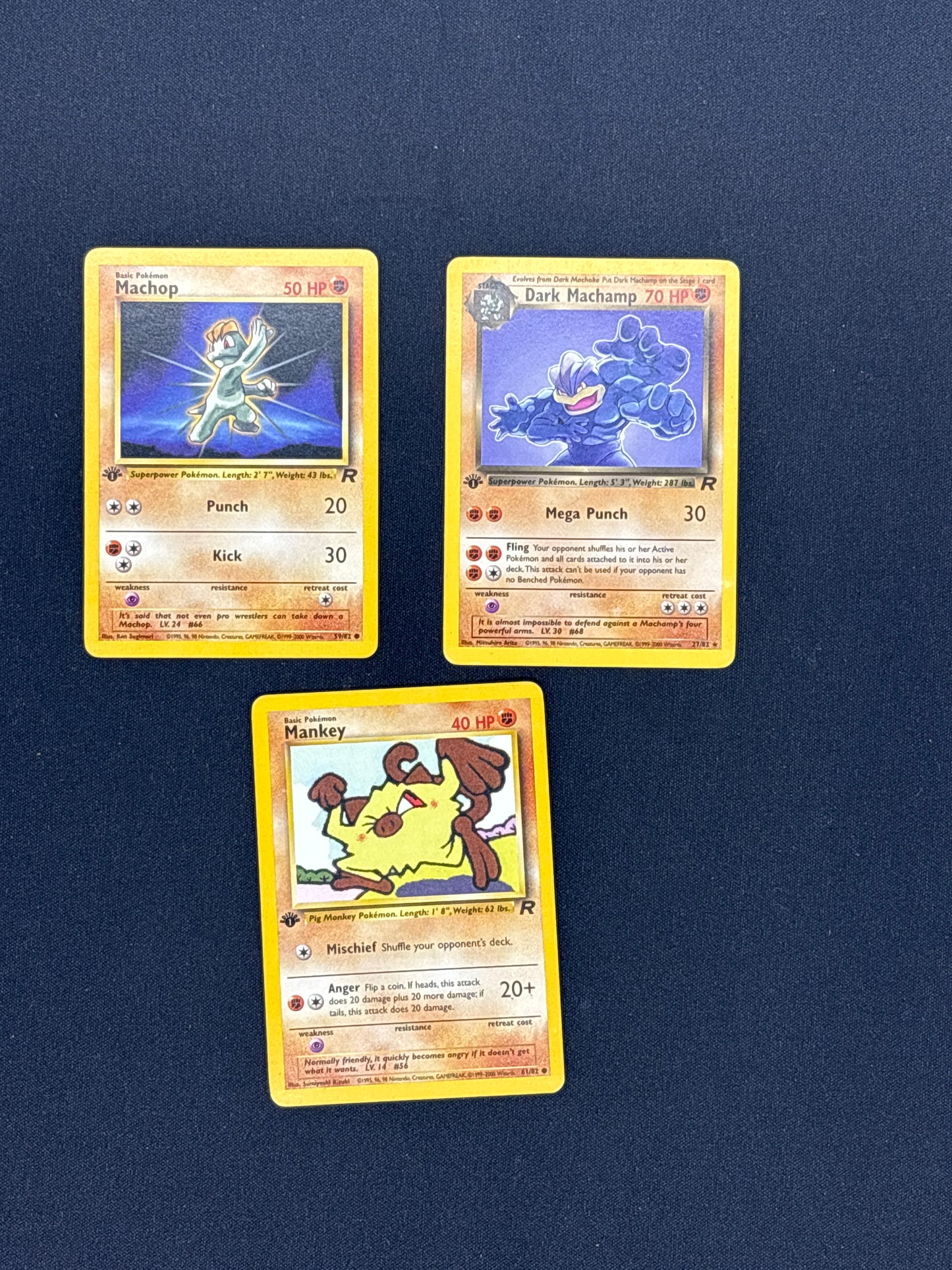 Auction Lot 93: Pokemon WOTC 1st Edition Team Rocket Non Holo Rare Common Card Lot 4 Conditions Vary