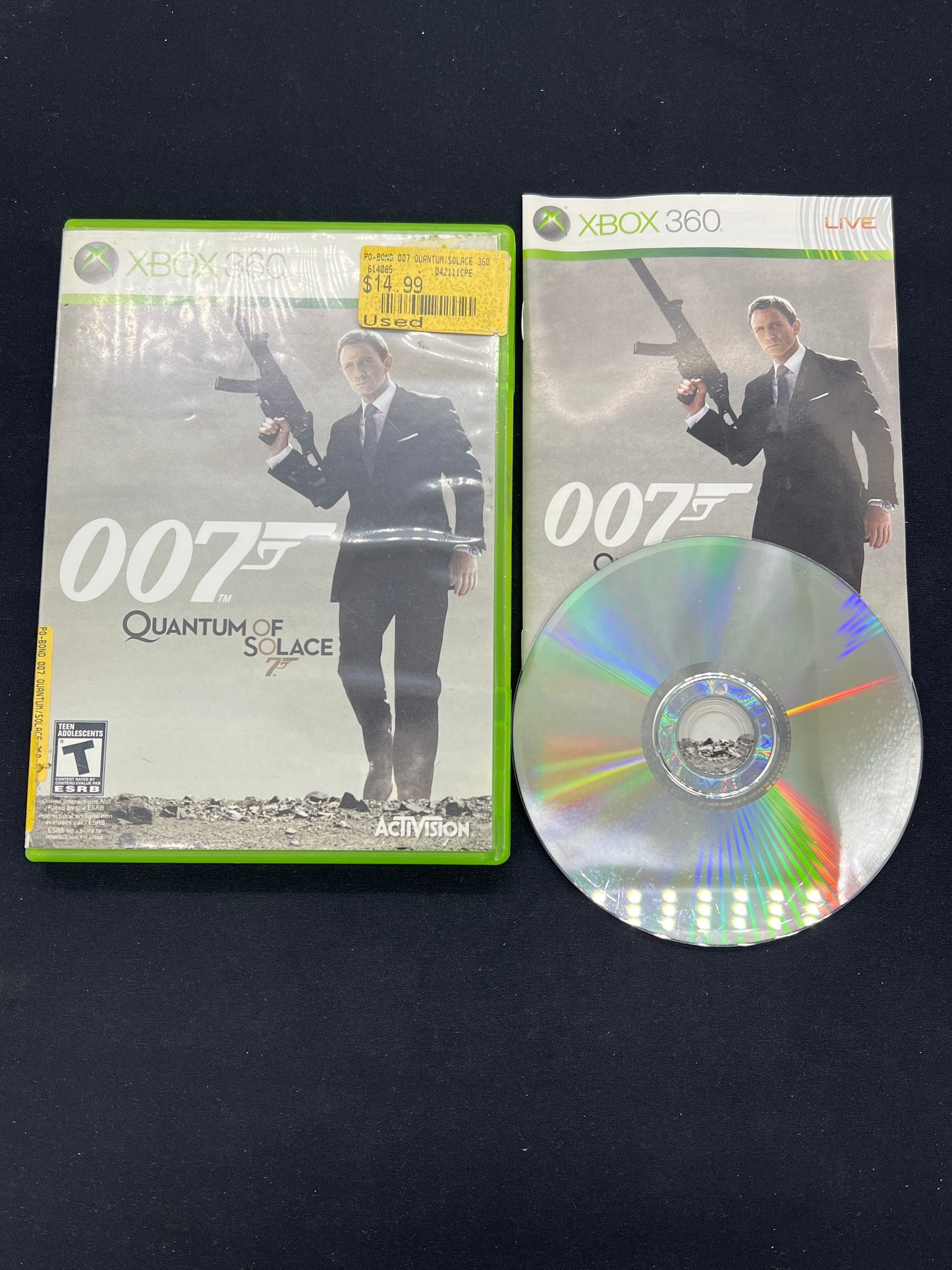 Auction Lot 62: XBOX 360 Video Game 007 Quantum Of Solace CIB